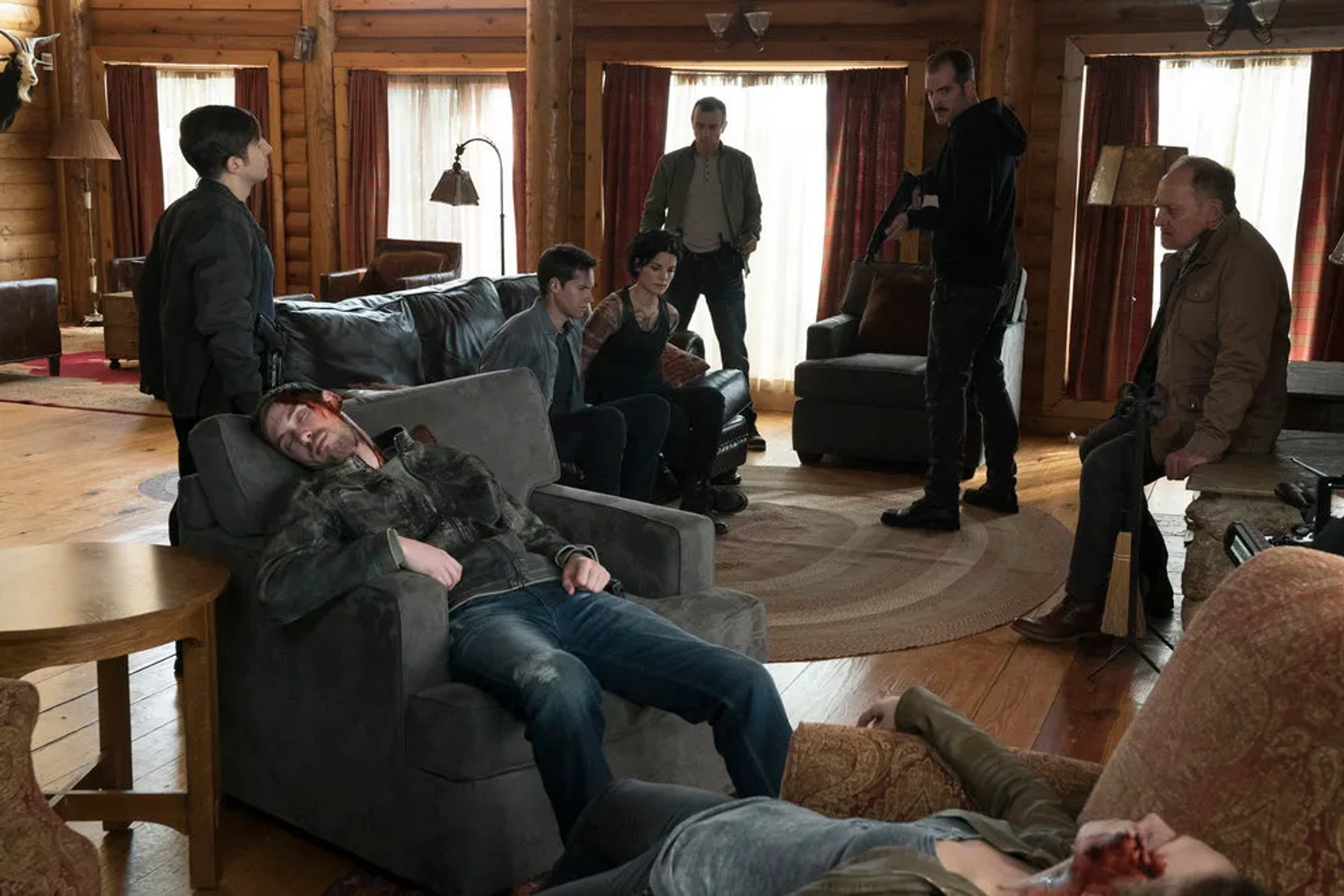 Zach Grenier, Jonathan Patrick Moore, Jaimie Alexander, Oleg Ossayenko, Noah Schultz, Hannah Scott, and Peter Wallack in Blindspot (2015)