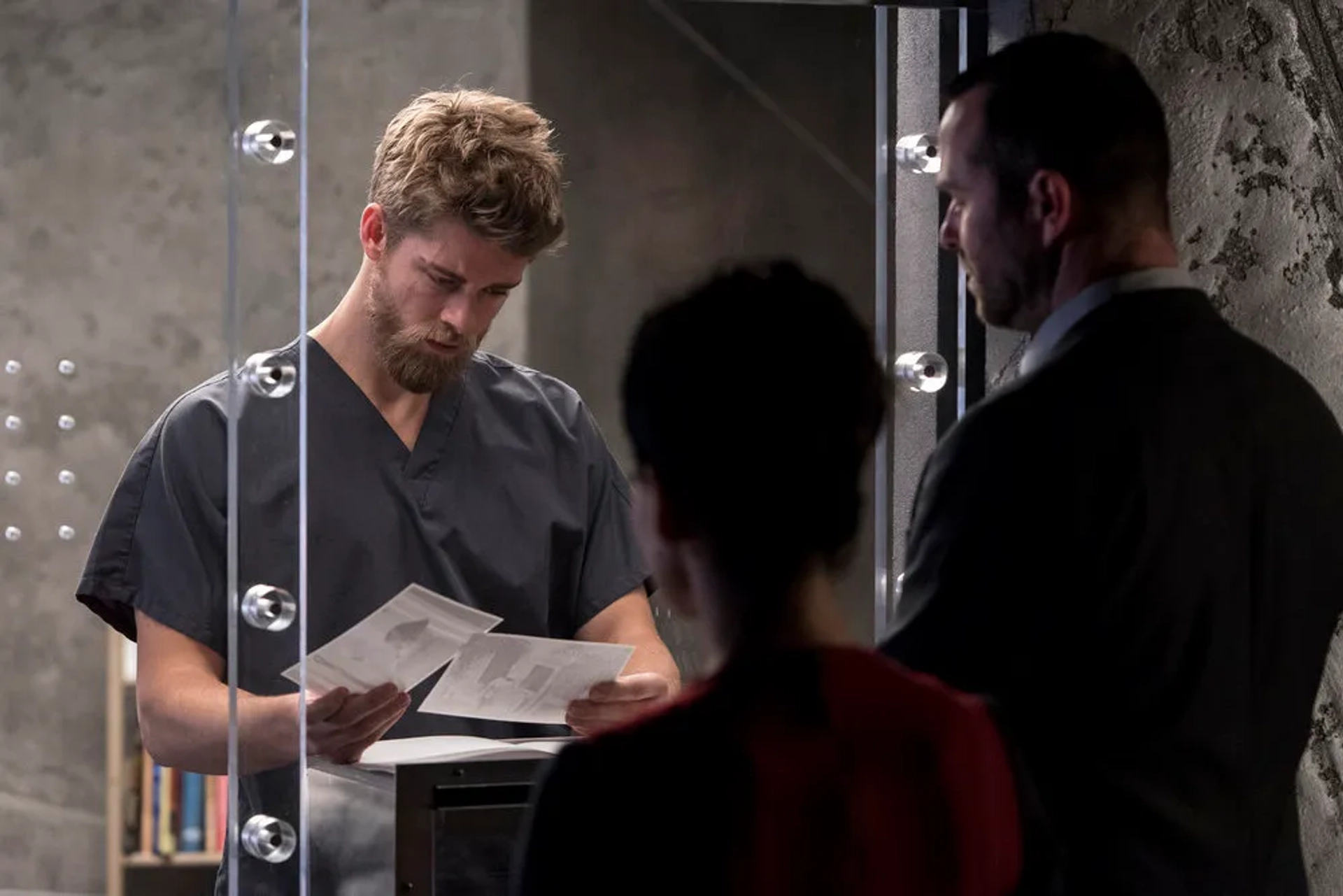 Archie Panjabi, Sullivan Stapleton, and Luke Mitchell in Blindspot (2015)