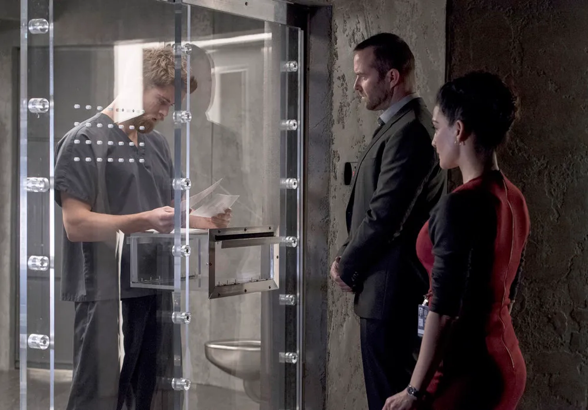 Archie Panjabi, Sullivan Stapleton, and Luke Mitchell in Blindspot (2015)