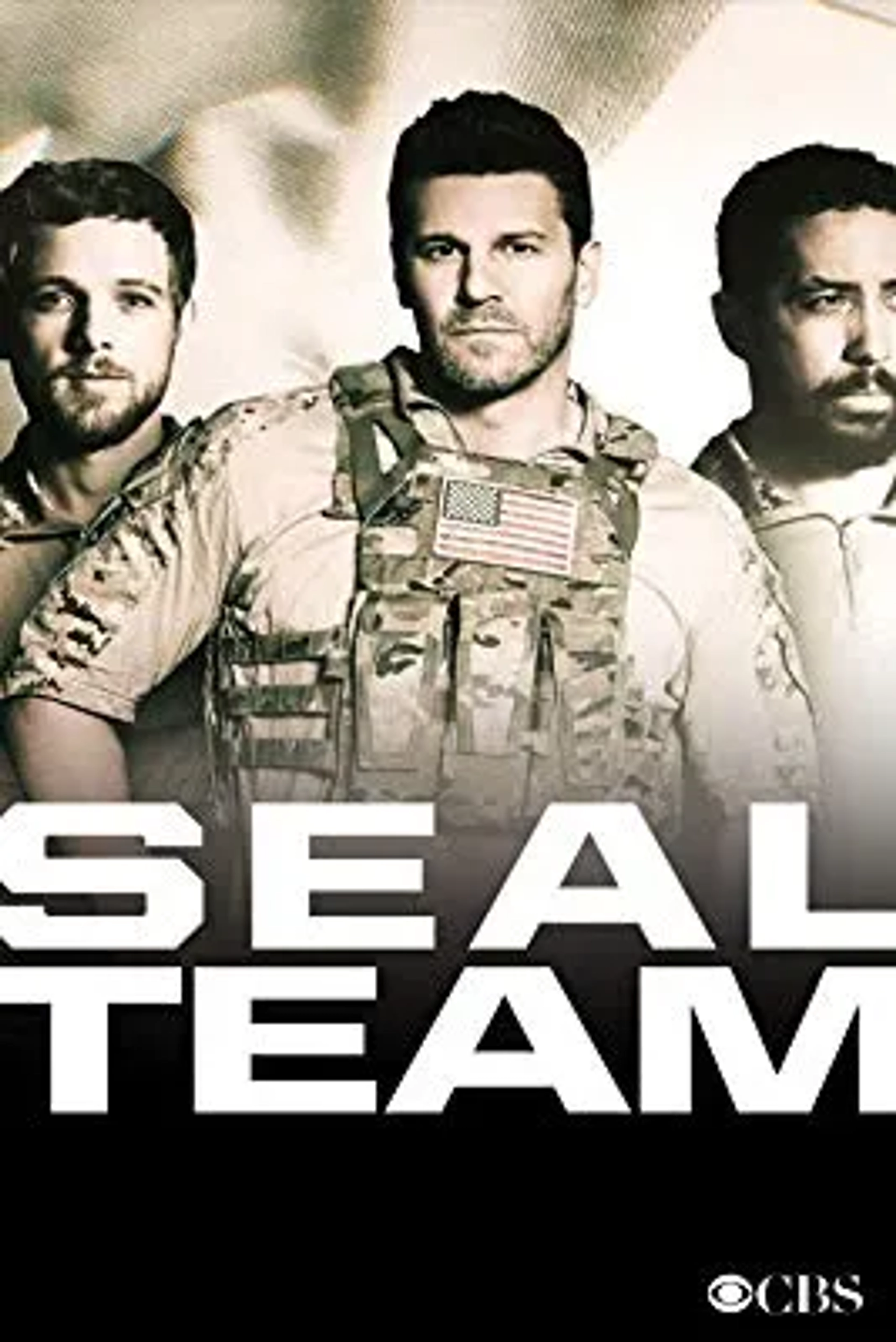 David Boreanaz, Neil Brown Jr., and Max Thieriot in SEAL Team (2017)