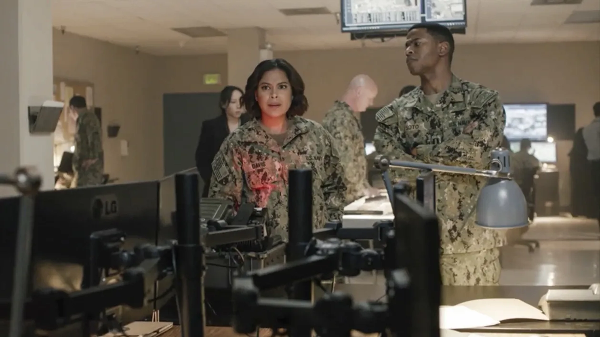 Toni Trucks and Mike Wade in SEAL Team: All Bravo Stations (2022)