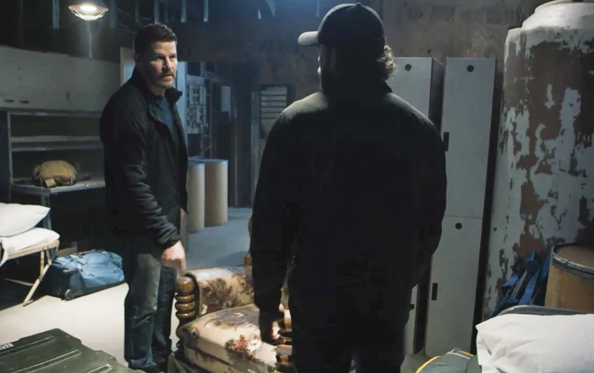 David Boreanaz and Max Thieriot in SEAL Team: Head On (2021)