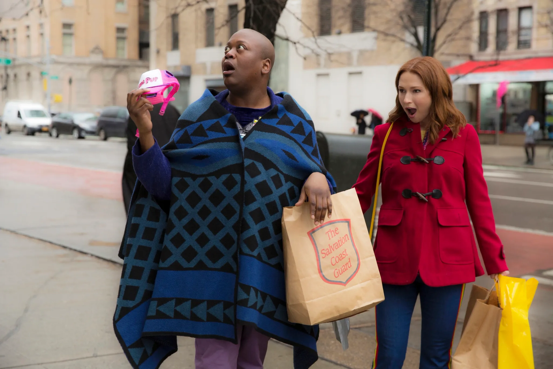 Ellie Kemper and Tituss Burgess in Unbreakable Kimmy Schmidt (2015)