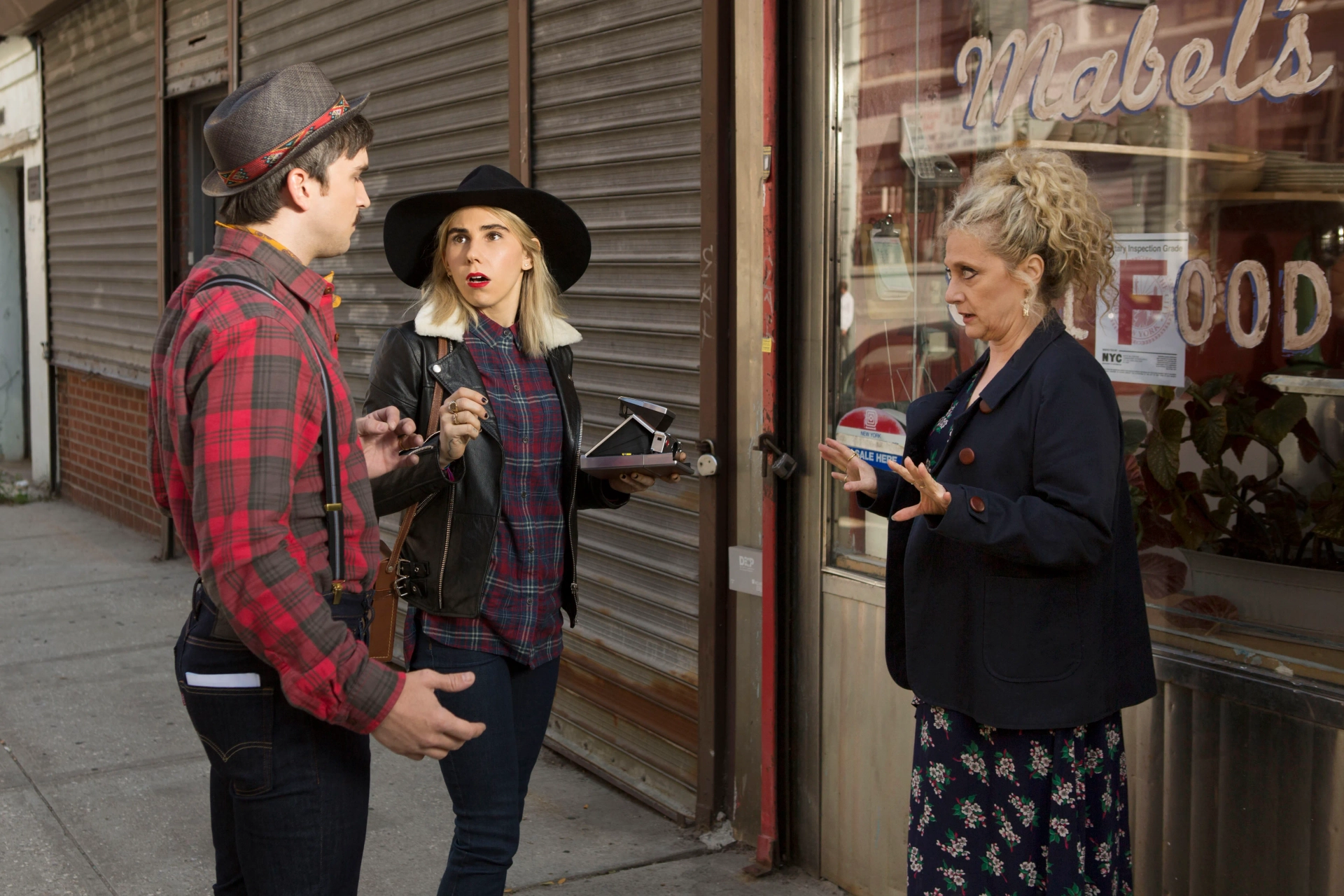 Carol Kane, Zosia Mamet, and Evan Jonigkeit in Unbreakable Kimmy Schmidt (2015)