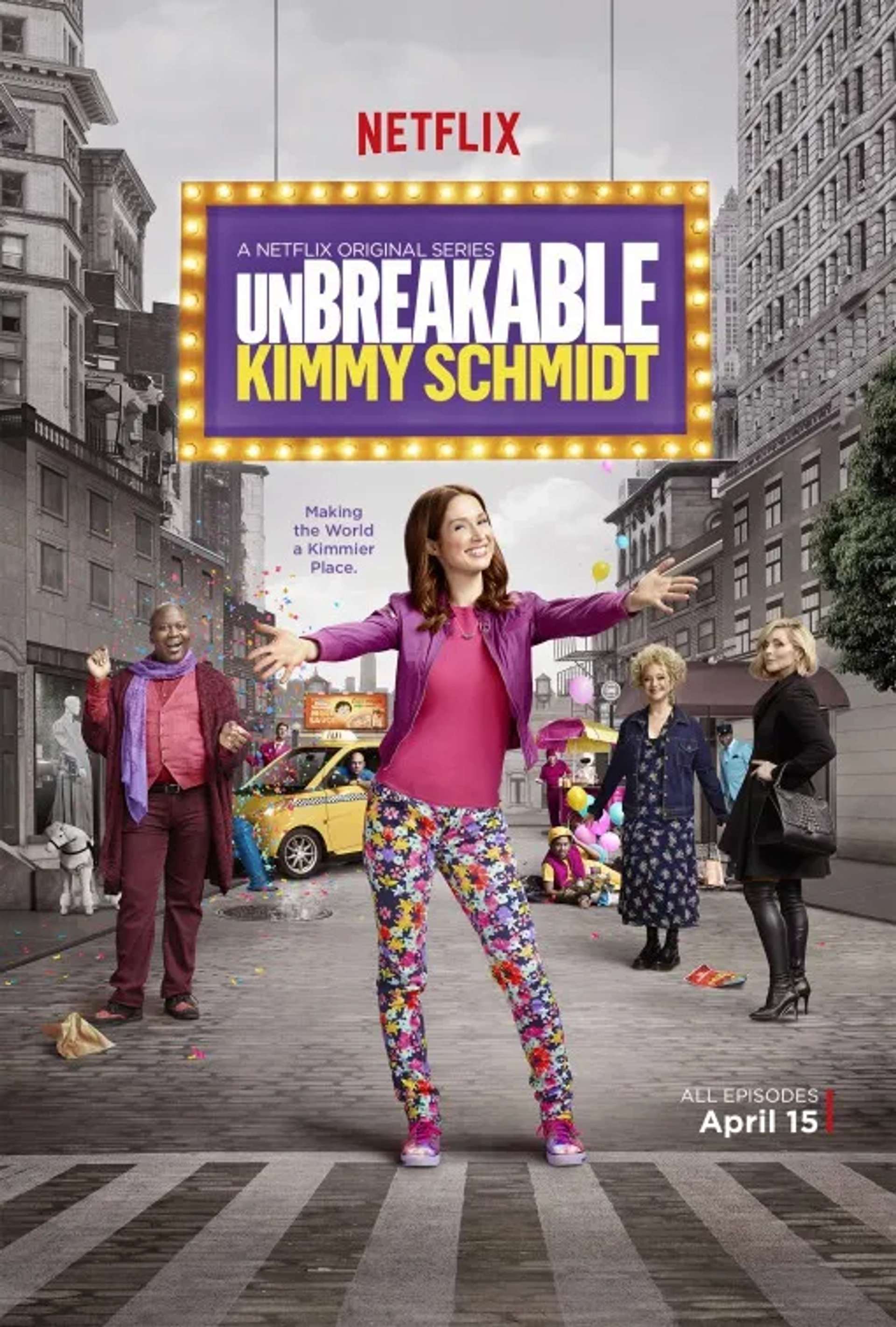 Carol Kane, Jane Krakowski, Ellie Kemper, and Tituss Burgess in Unbreakable Kimmy Schmidt (2015)