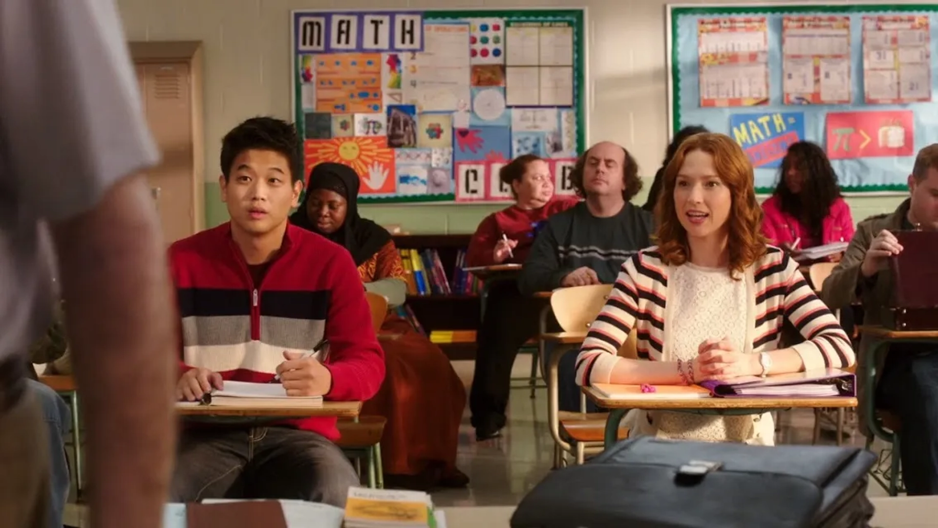 Ellie Kemper and Ki Hong Lee in Unbreakable Kimmy Schmidt (2015)