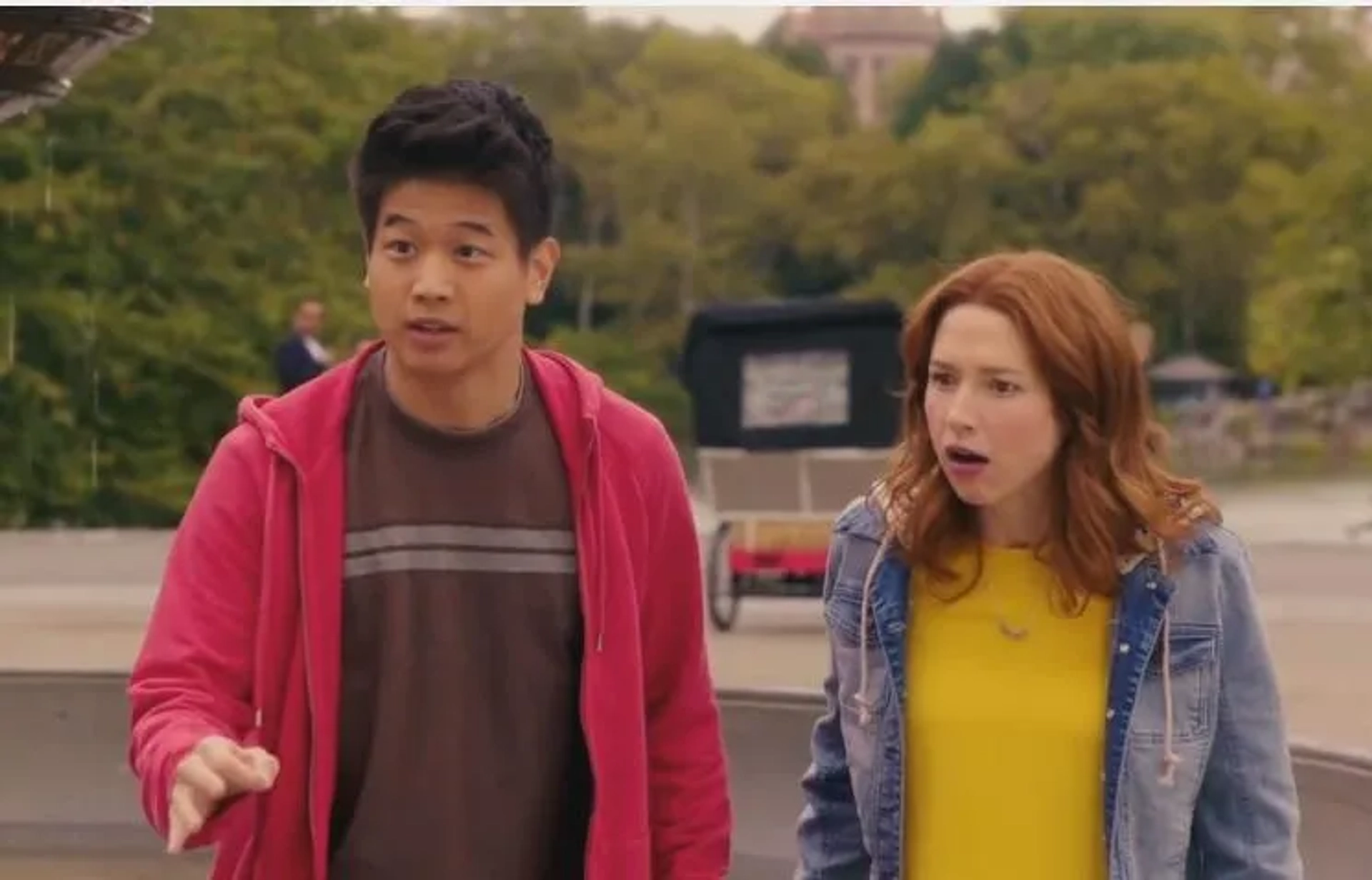 Ellie Kemper and Ki Hong Lee in Unbreakable Kimmy Schmidt (2015)