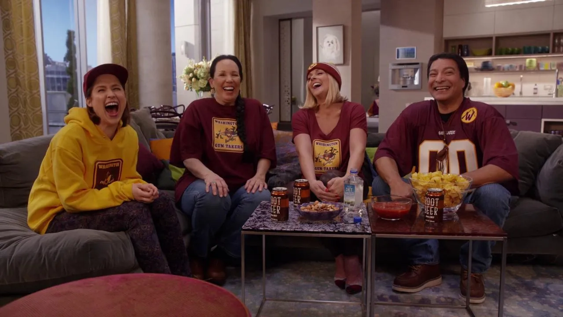 Jane Krakowski, Gil Birmingham, Sheri Foster, and Ellie Kemper in Unbreakable Kimmy Schmidt (2015)