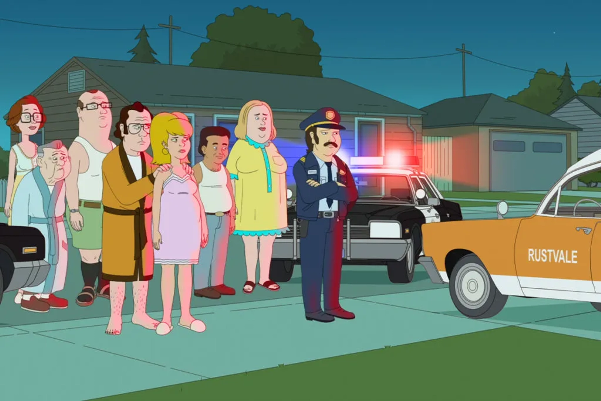 Laura Dern, Bill Burr, Jamie Denbo, Trevor Devall, Kevin P. Farley, and Eileen Fogarty in F Is for Family (2015)