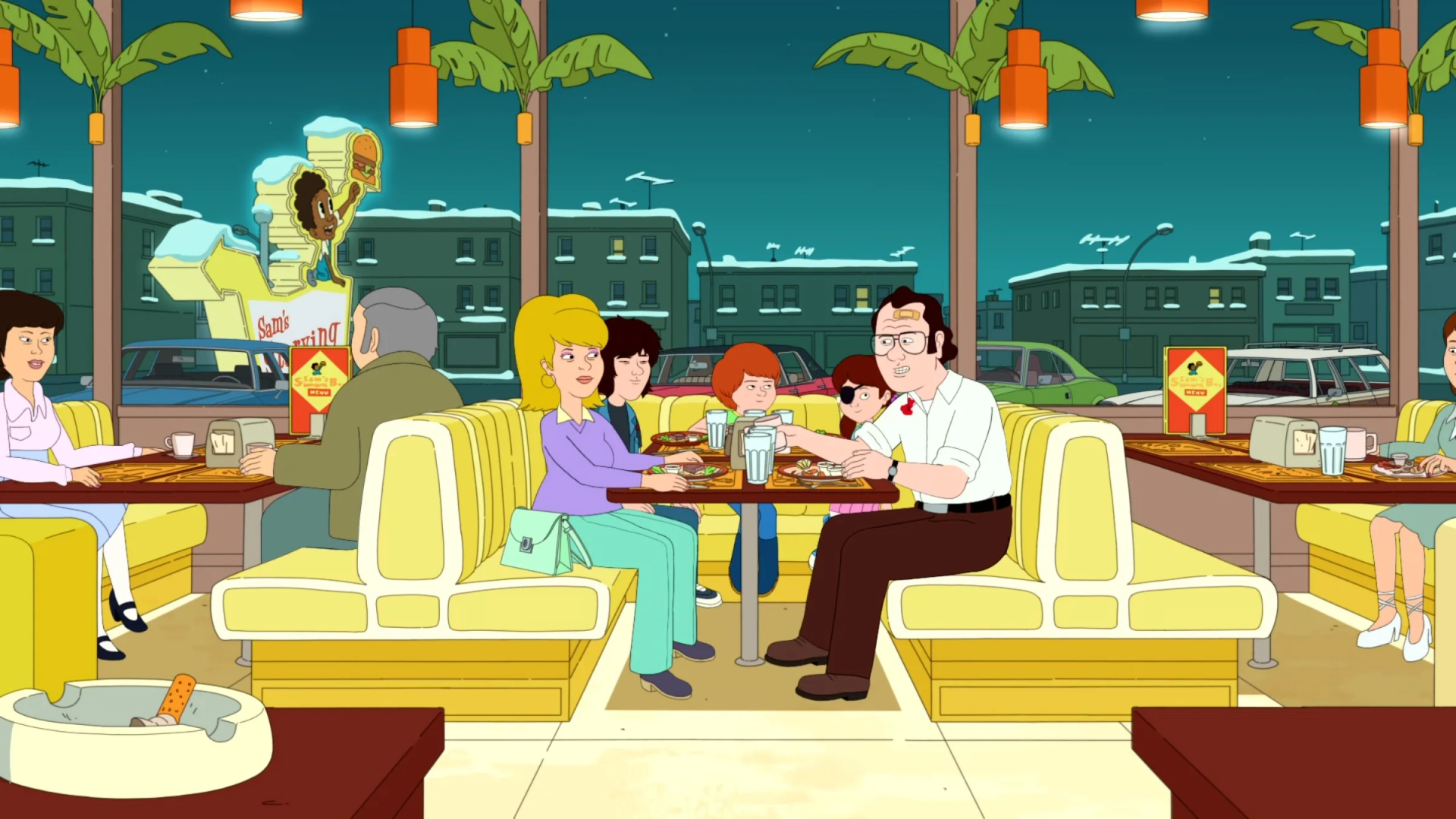 Laura Dern, Bill Burr, Debi Derryberry, Justin Long, and Haley Reinhart in F Is for Family (2015)