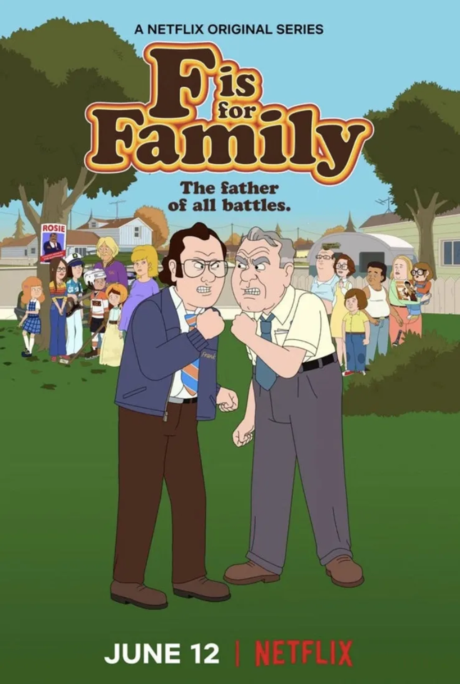 Laura Dern, Sam Rockwell, Bill Burr, Jamie Denbo, Debi Derryberry, Trevor Devall, Al Ducharme, Kevin P. Farley, Justin Long, Kevin Michael Richardson, Eileen Fogarty, and Haley Reinhart in F Is for Family (2015)