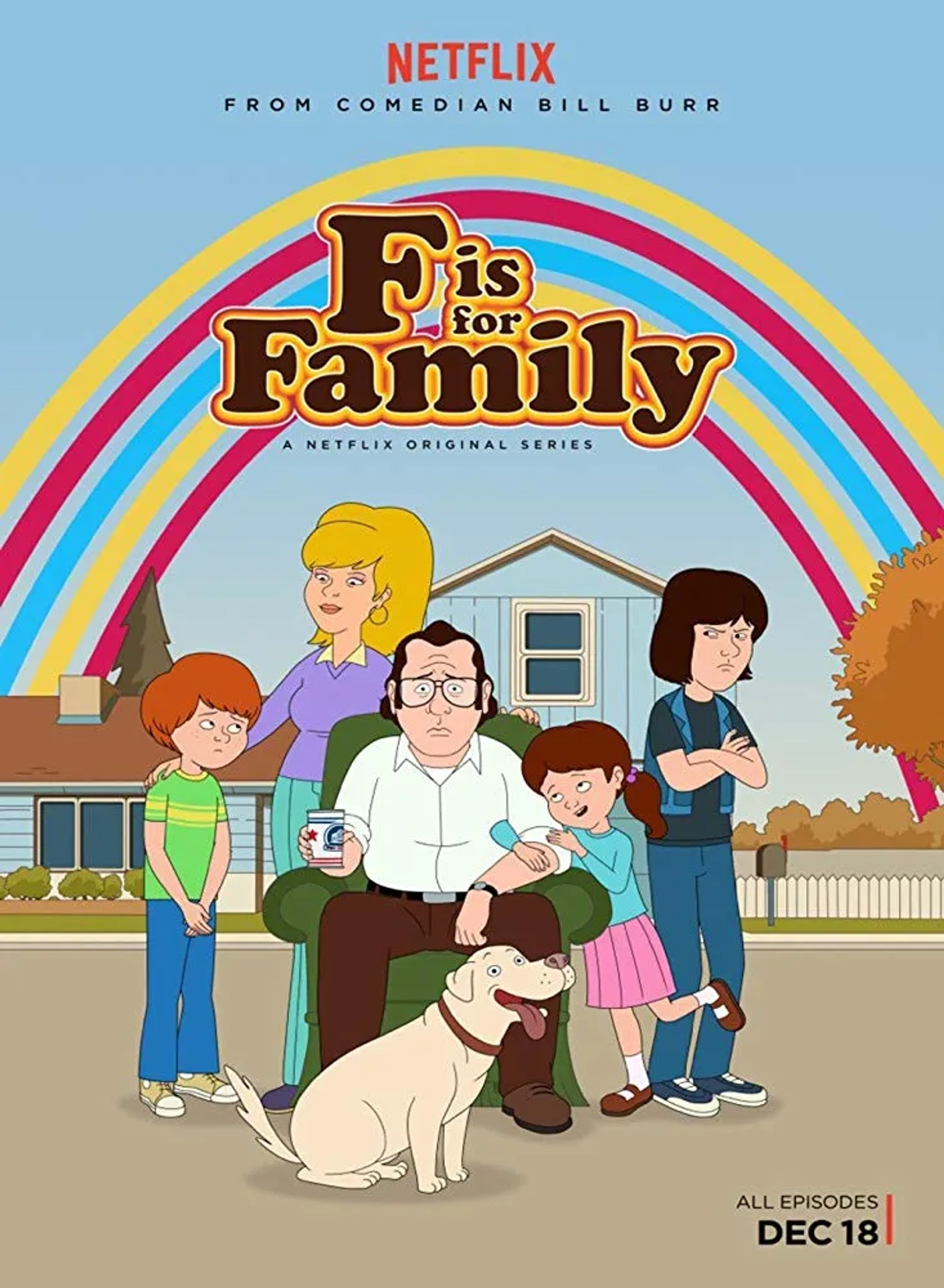 Laura Dern, Bill Burr, Debi Derryberry, Justin Long, and Haley Reinhart in F Is for Family (2015)