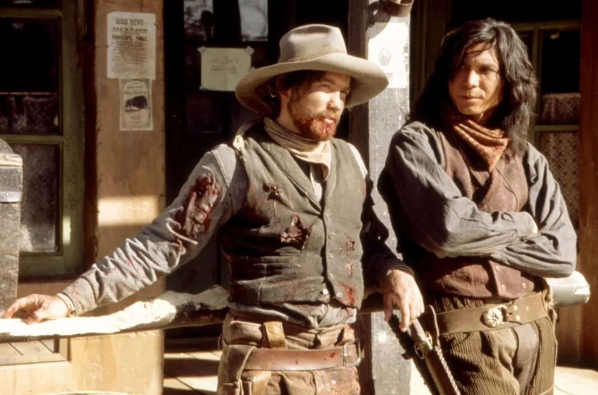 Lou Diamond Phillips and Casey Siemaszko in Young Guns (1988)