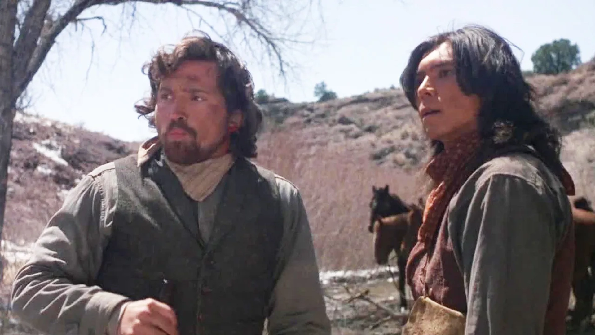 Lou Diamond Phillips and Casey Siemaszko in Young Guns (1988)