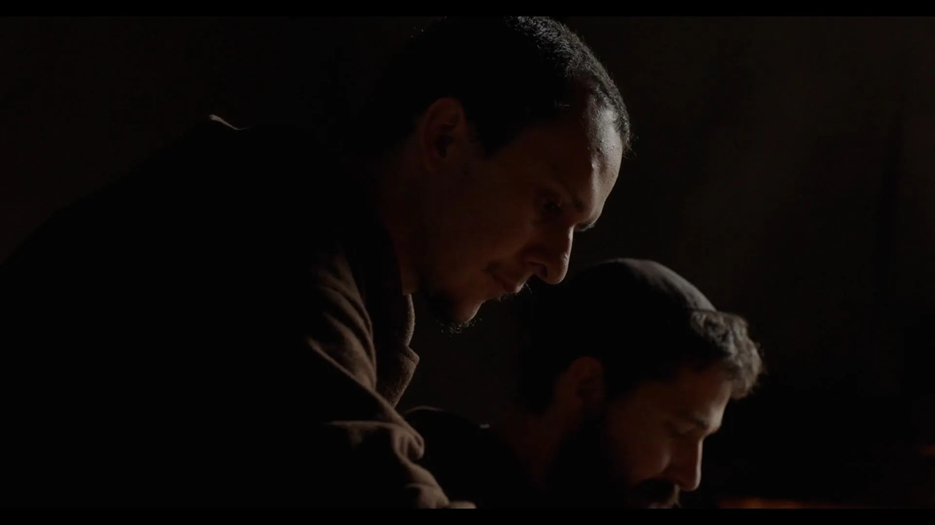 Shia LaBeouf and Alexander Rodriguez in Padre Pio (2022)