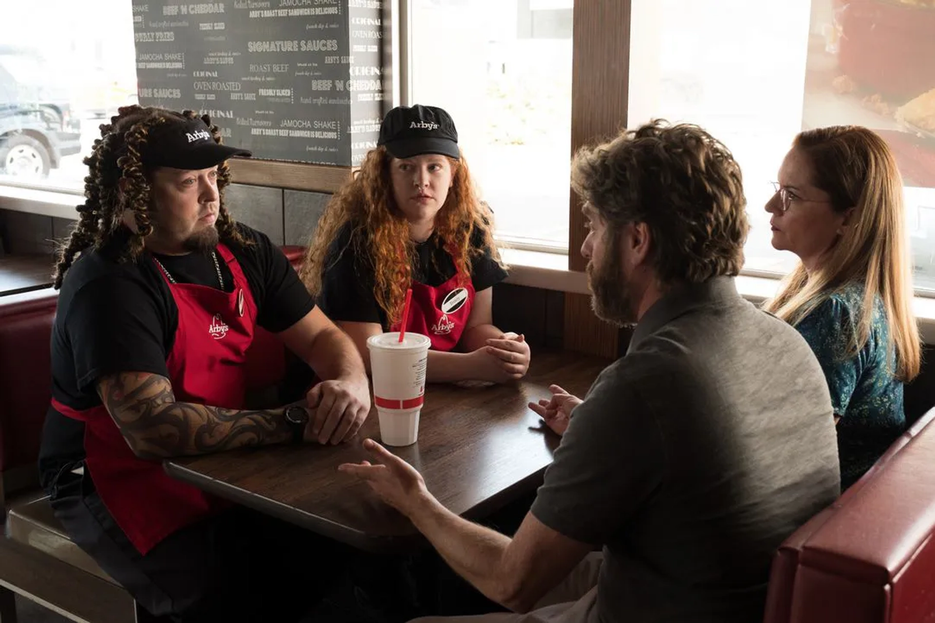 Zach Galifianakis, Tommy Snider, Martha Kelly, and Mary Wiseman in Baskets (2016)