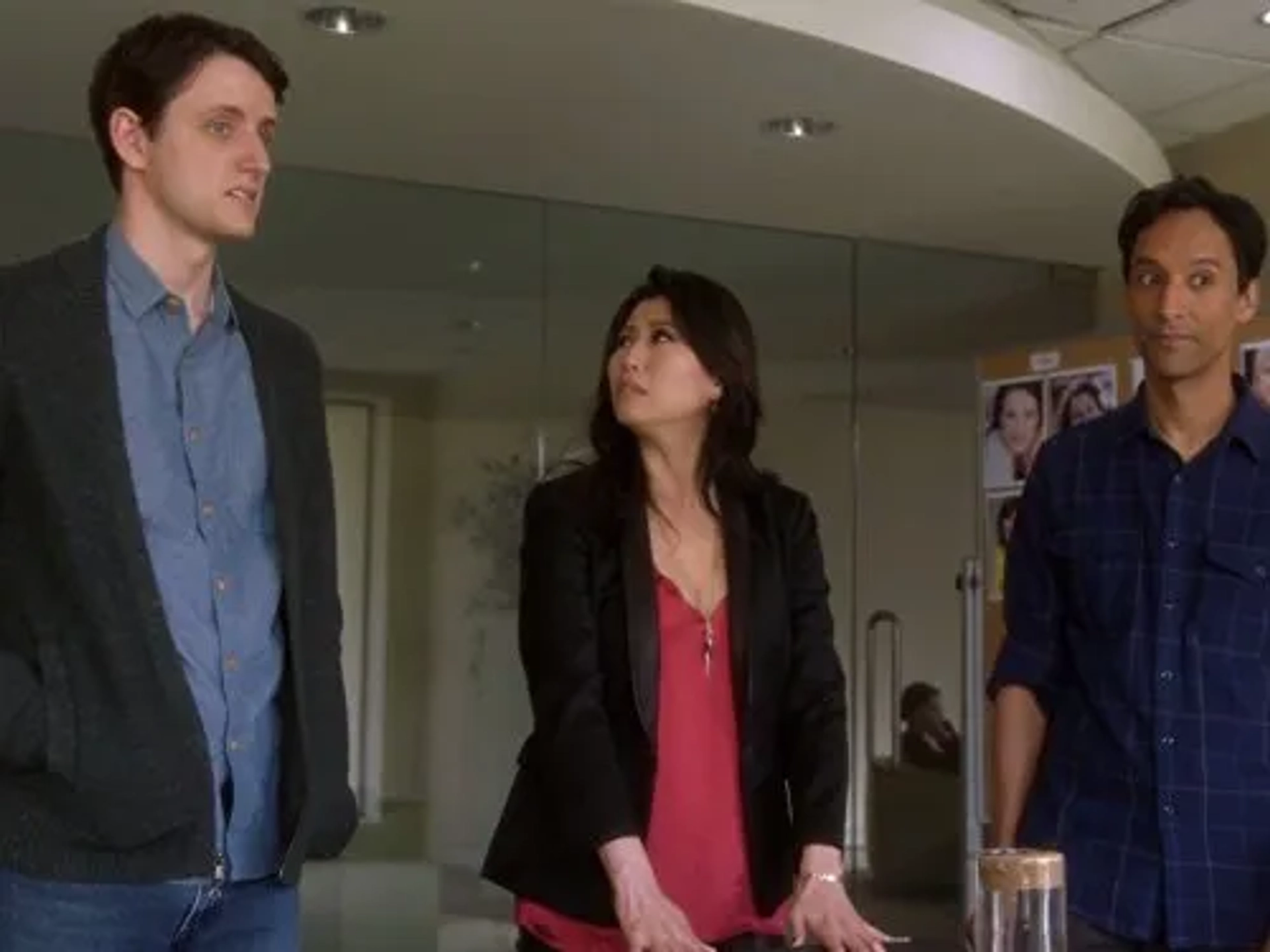 Deborah S. Craig, Zach Woods, and Danny Pudi in Better Things (2016)