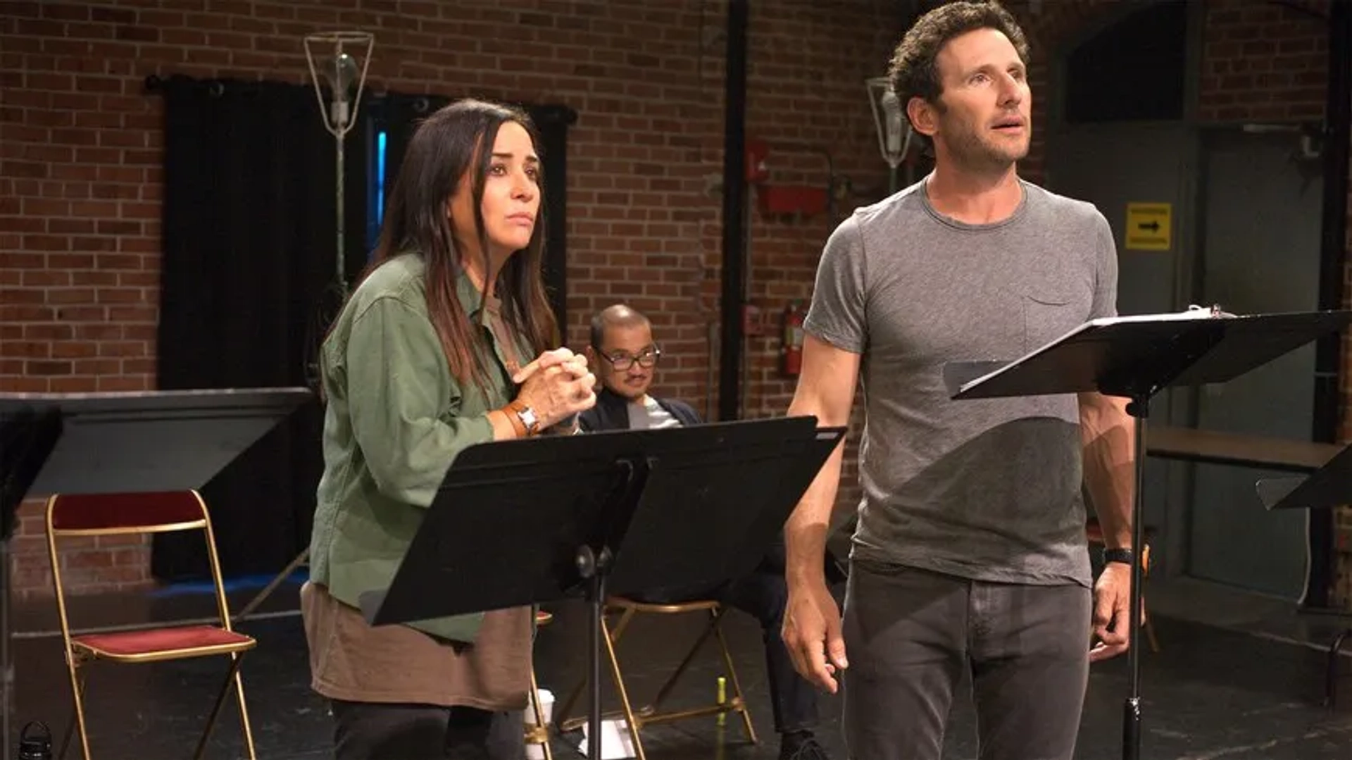 Mark Feuerstein, Pamela Adlon, and Jon Jon Briones in Better Things (2016)