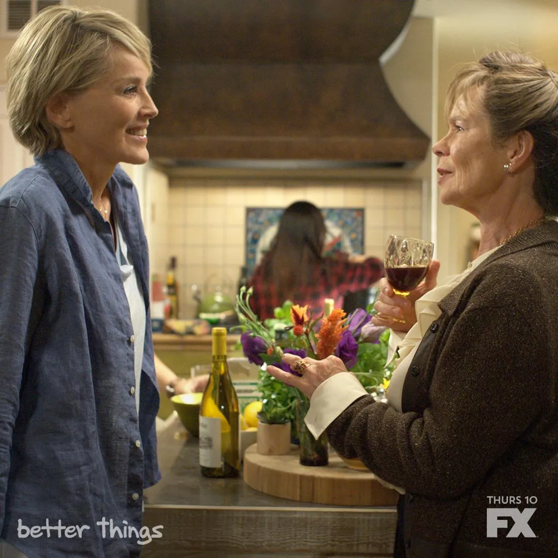 Sharon Stone, Celia Imrie, and Pamela Adlon in Better Things (2016)