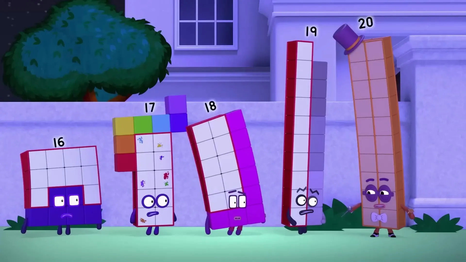 Marcel McCalla, Beth Chalmers, David Holt, Emma Tate, and Rasmus Hardiker in Numberblocks: Heist (2019)