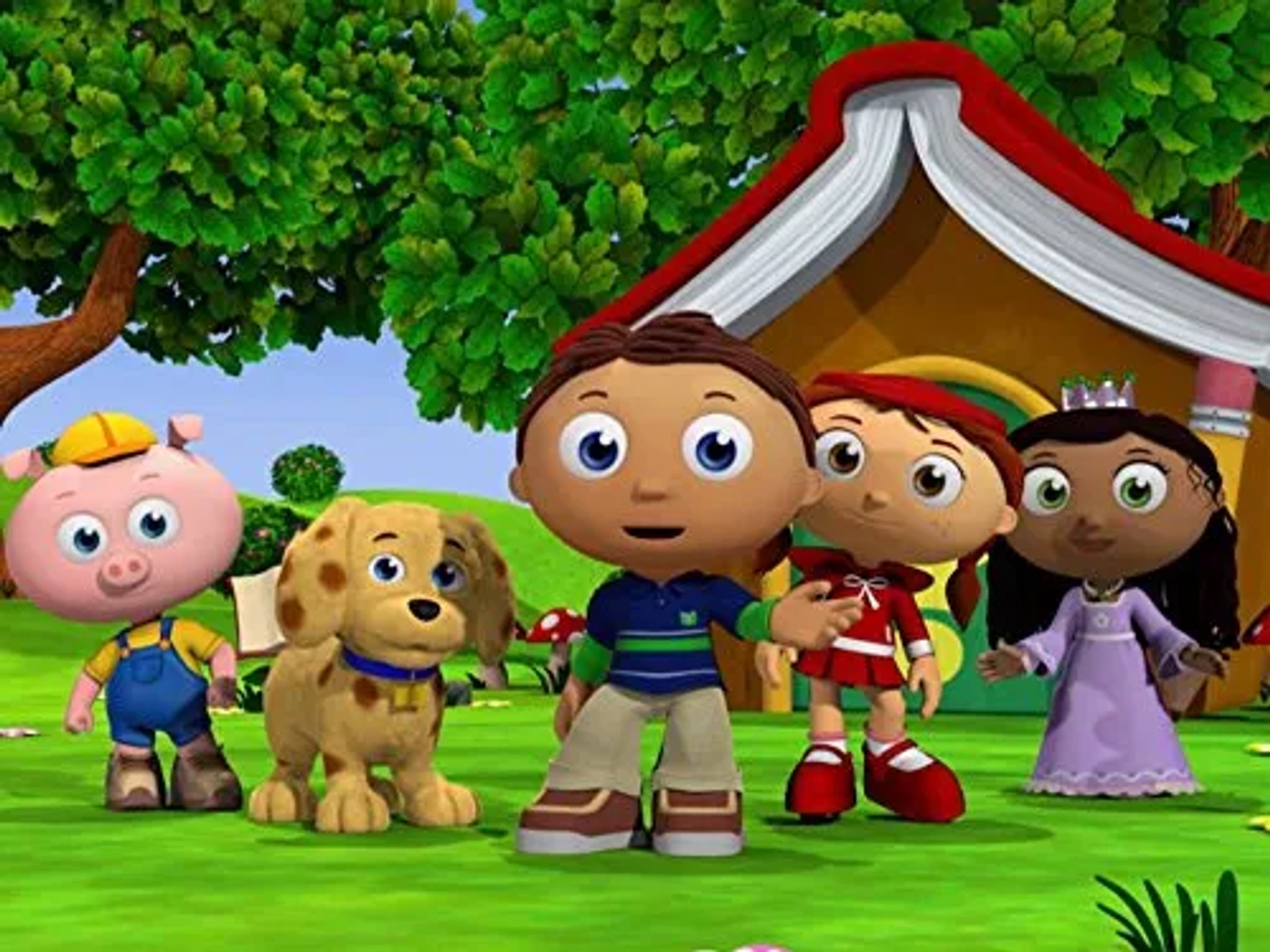 Joanne Vannicola, Tajja Isen, Johnny Orlando, T.J. McGibbon, and Samuel Faraci in Super Why! (2007)