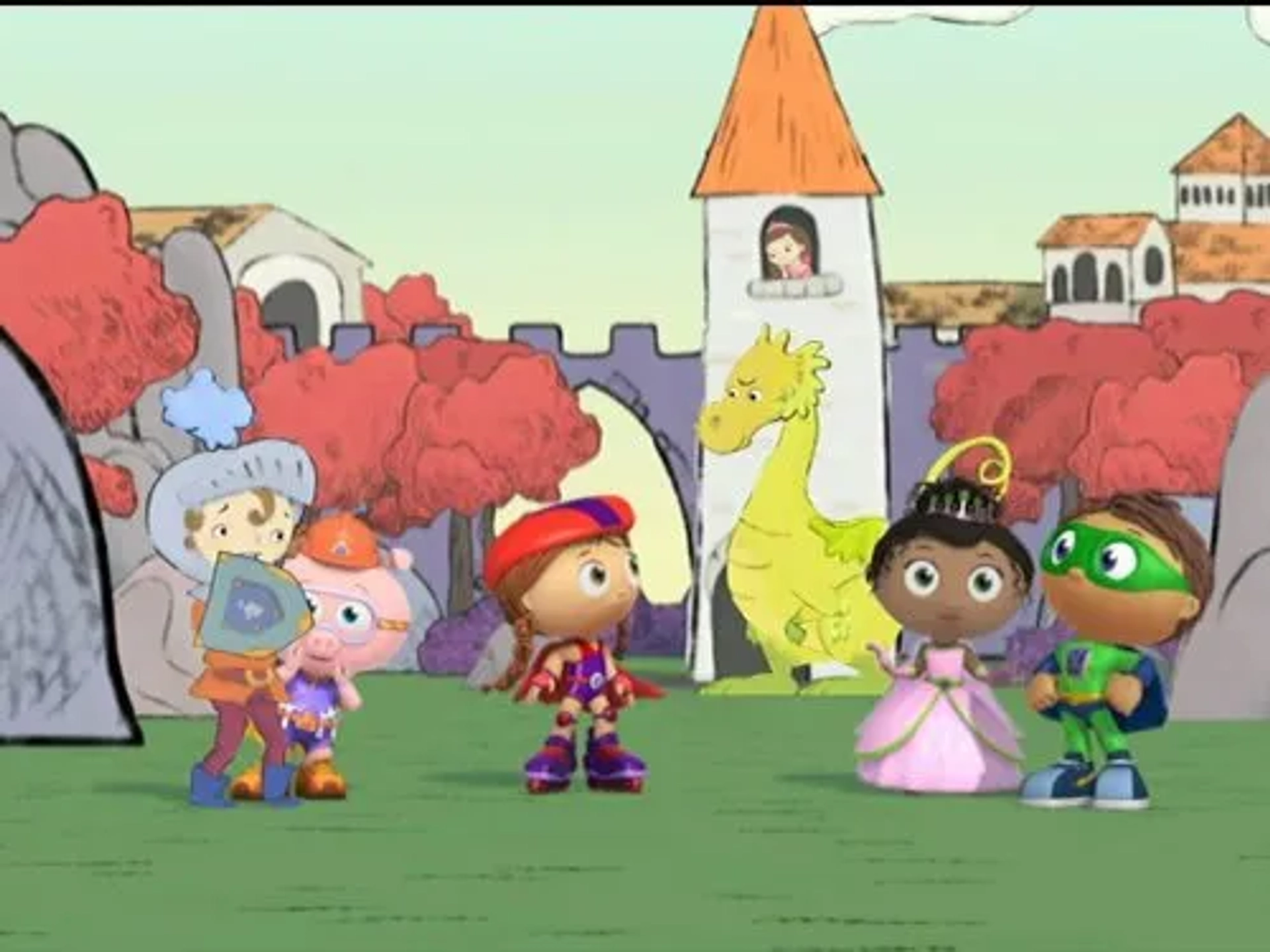 Tajja Isen, Tarah Consoli, Zachary Bloch, Nicholas Castel Vanderburgh, Siera Florindo, and Gage Munroe in Super Why! (2007)