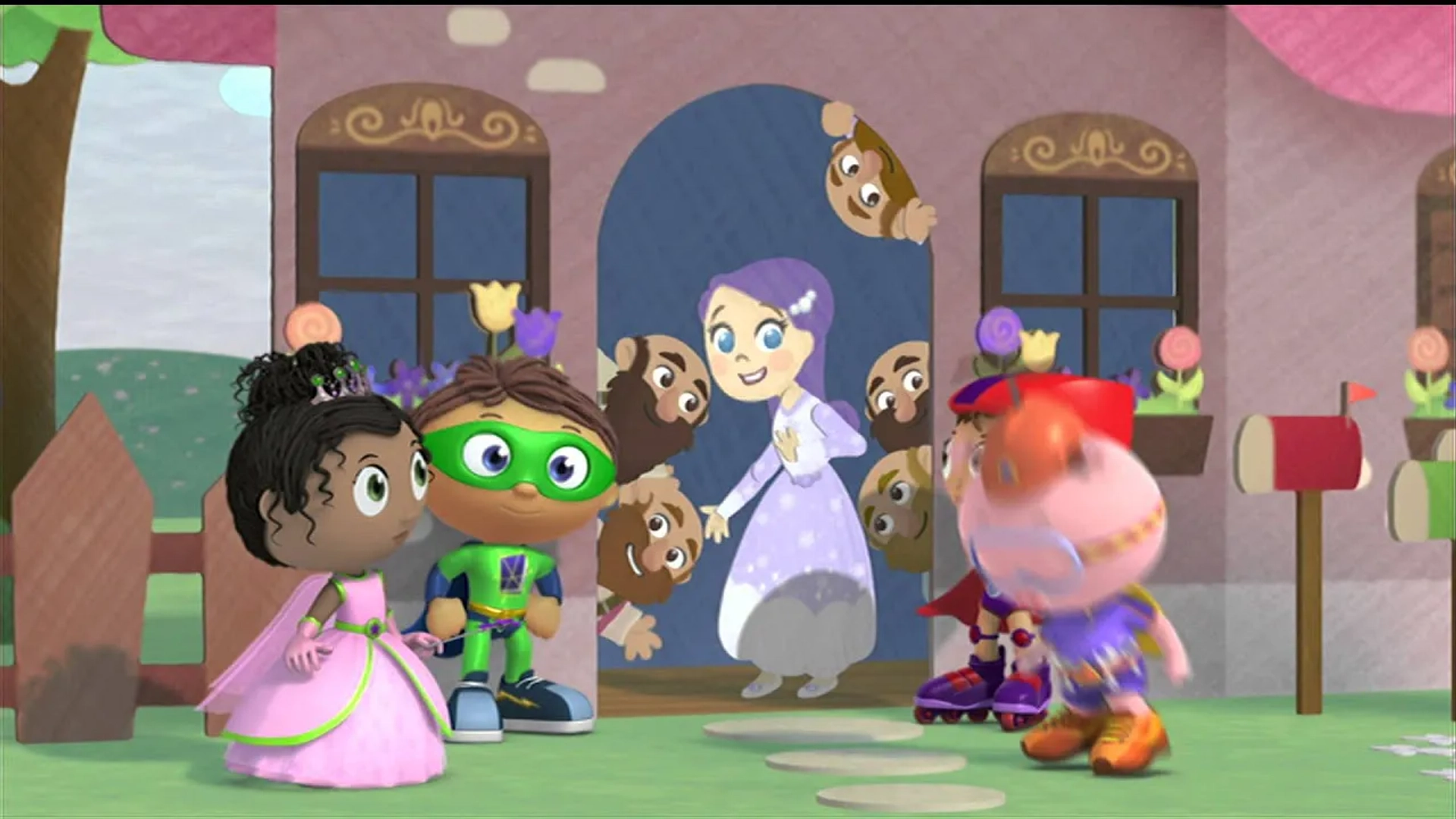 Tajja Isen, Alessandra Cannito, Zachary Bloch, Nicholas Castel Vanderburgh, and Siera Florindo in Super Why! (2007)