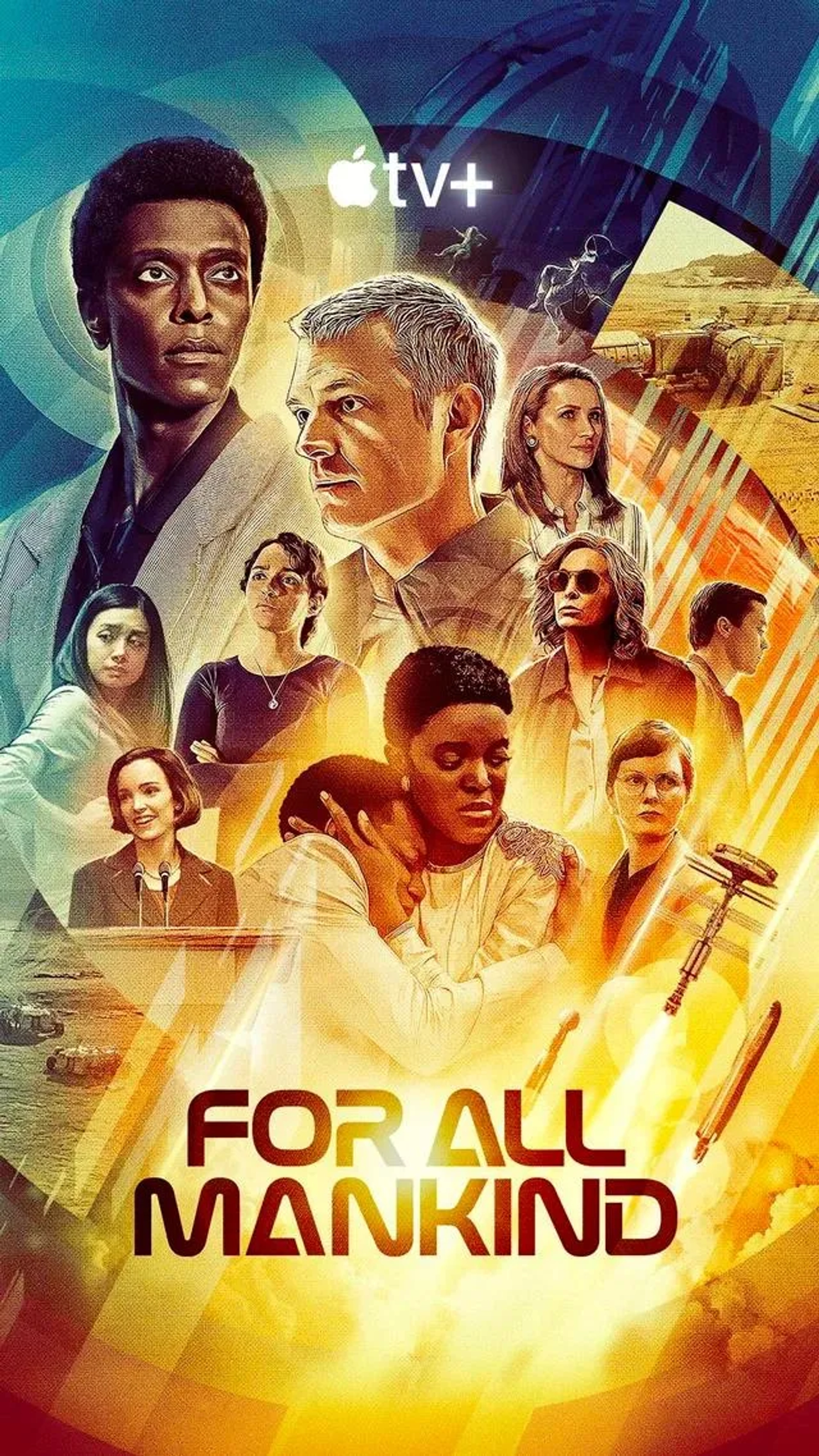 Sonya Walger, Joel Kinnaman, Edi Gathegi, Shantel VanSanten, Wrenn Schmidt, Krys Marshall, Jodi Balfour, Cynthy Wu, Justice, Coral Peña, and Casey W. Johnson in For All Mankind (2019)