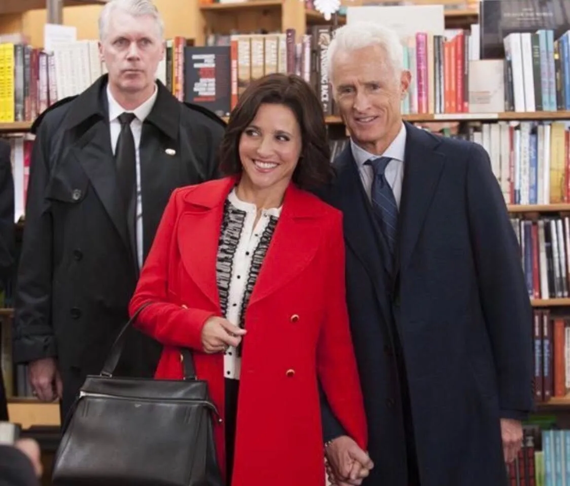 Julia Louis-Dreyfus, John Slattery, and Matt Gulbranson in Veep (2012)