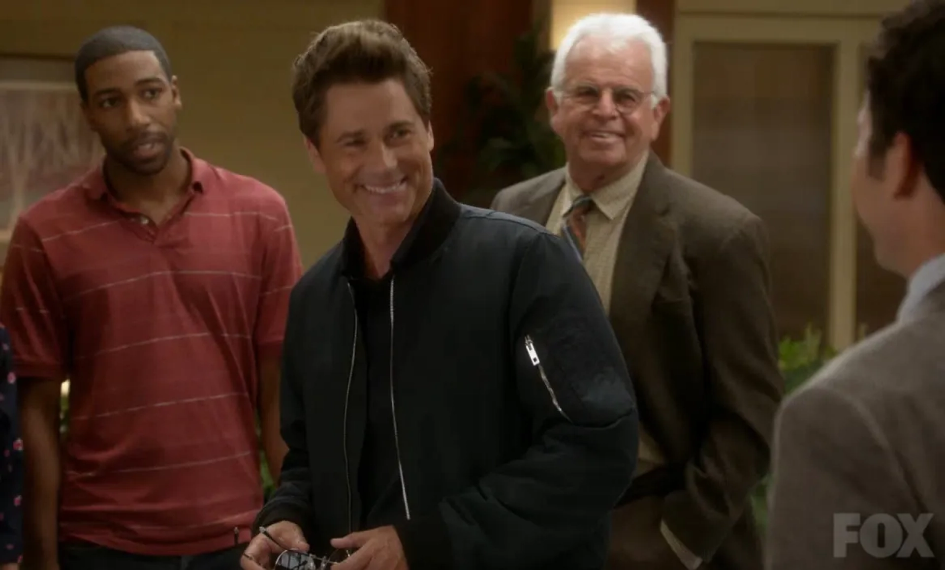 Rob Lowe, William Devane, and Corey Dorris in The Grinder (2015)