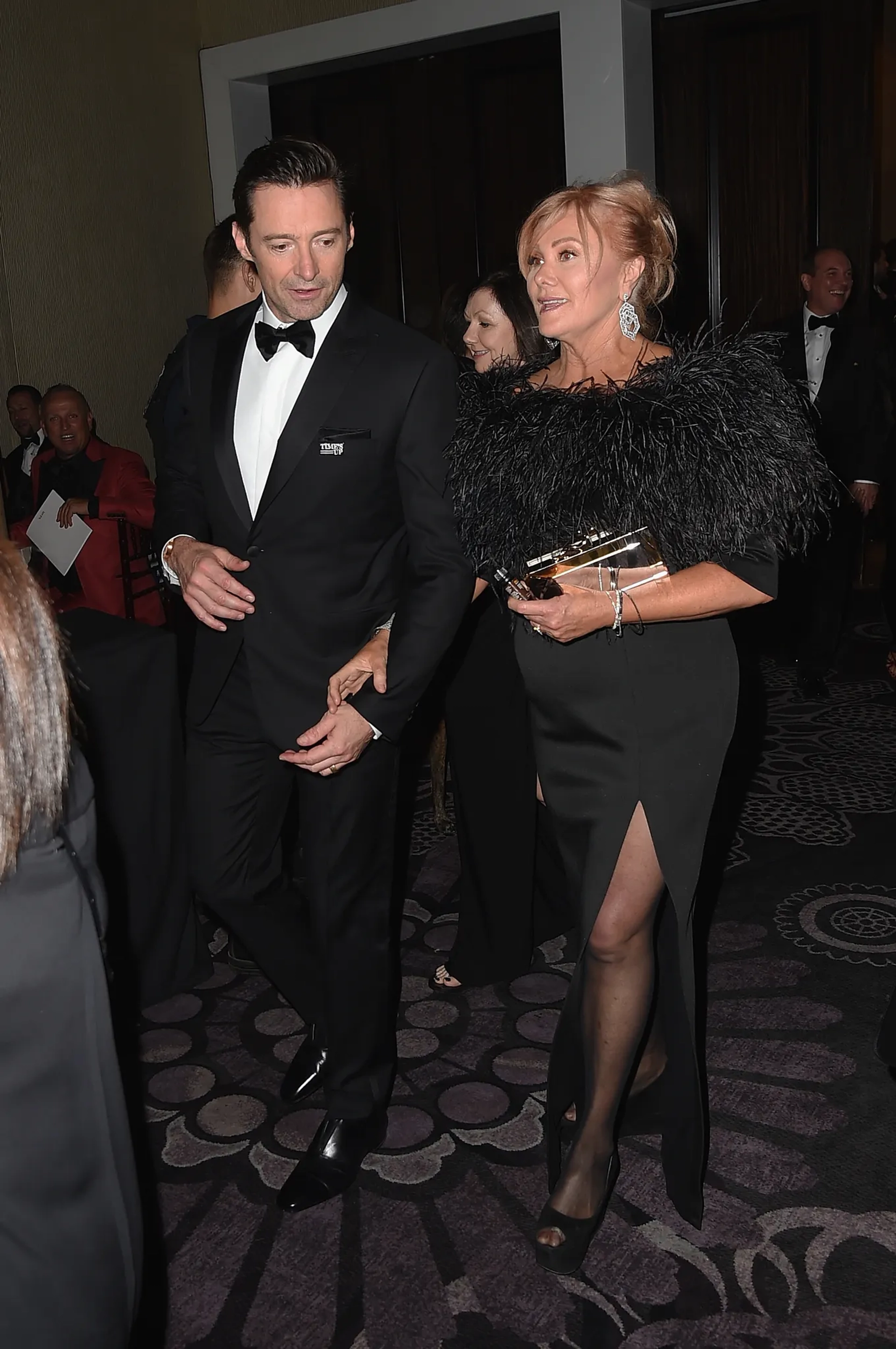 Deborra-Lee Furness and Hugh Jackman at an event for 75th Golden Globe Awards (2018)