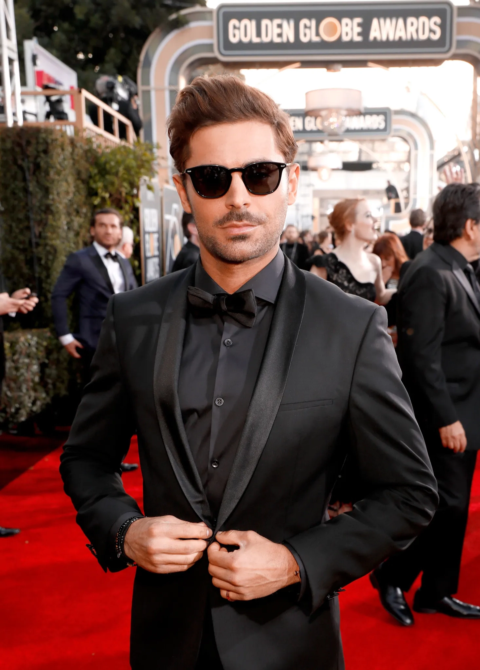 Zac Efron at an event for 75th Golden Globe Awards (2018)