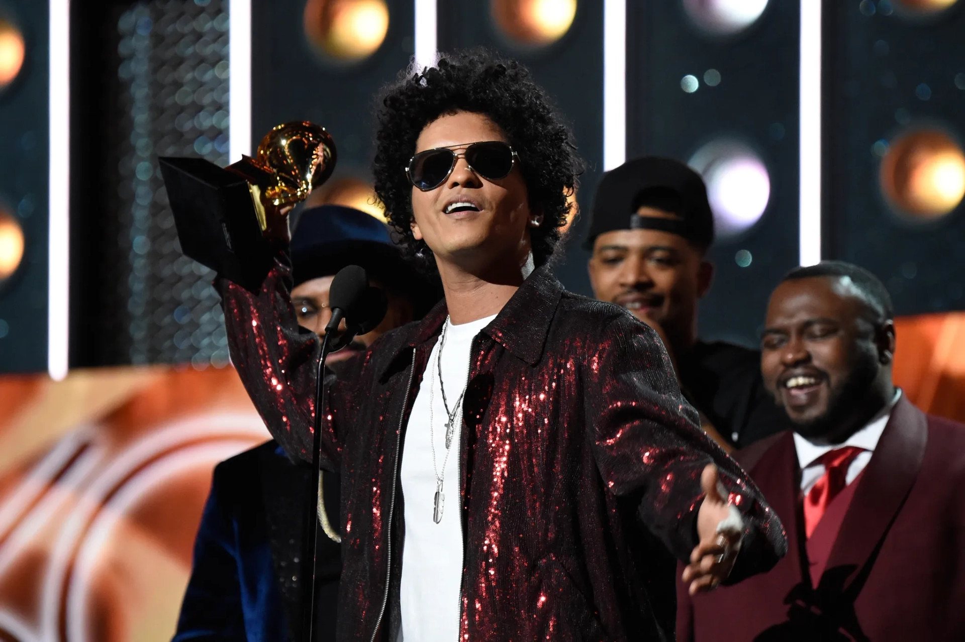 Bruno Mars at an event for The 60th Annual Grammy Awards (2018)