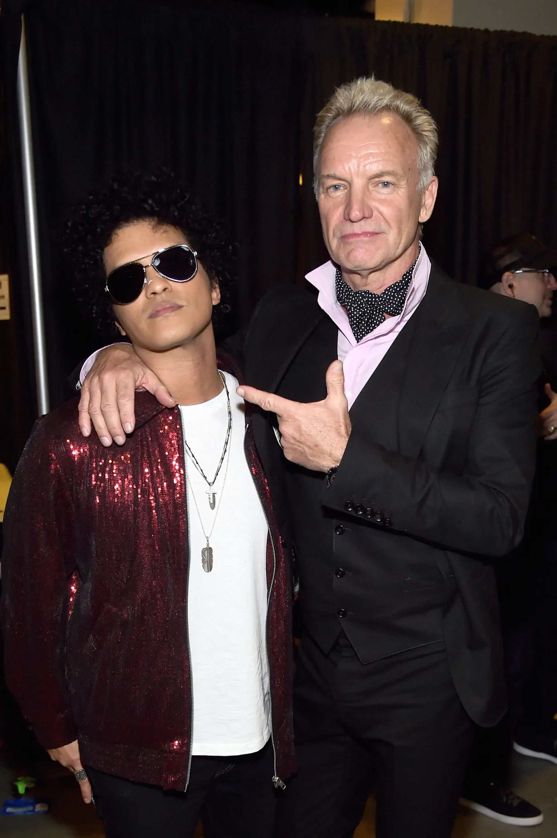 Sting and Bruno Mars at an event for The 60th Annual Grammy Awards (2018)