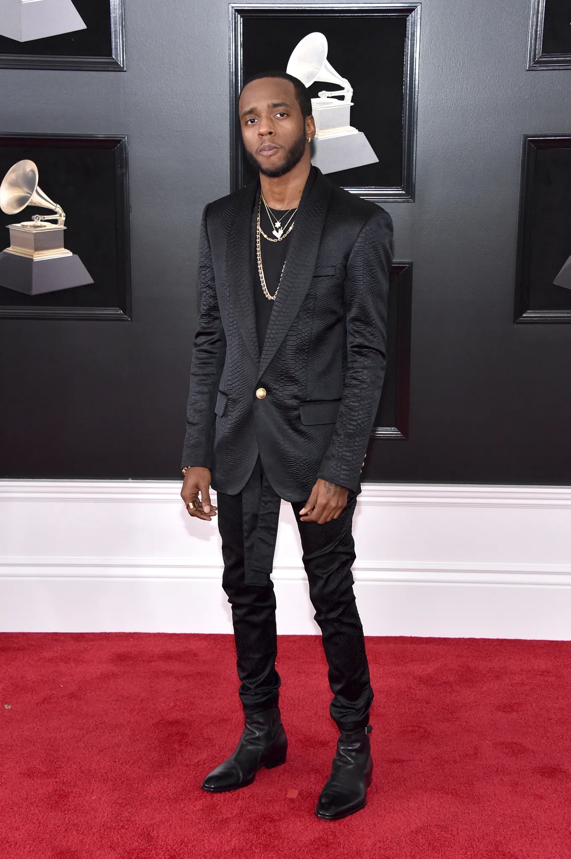 6lack at an event for The 60th Annual Grammy Awards (2018)