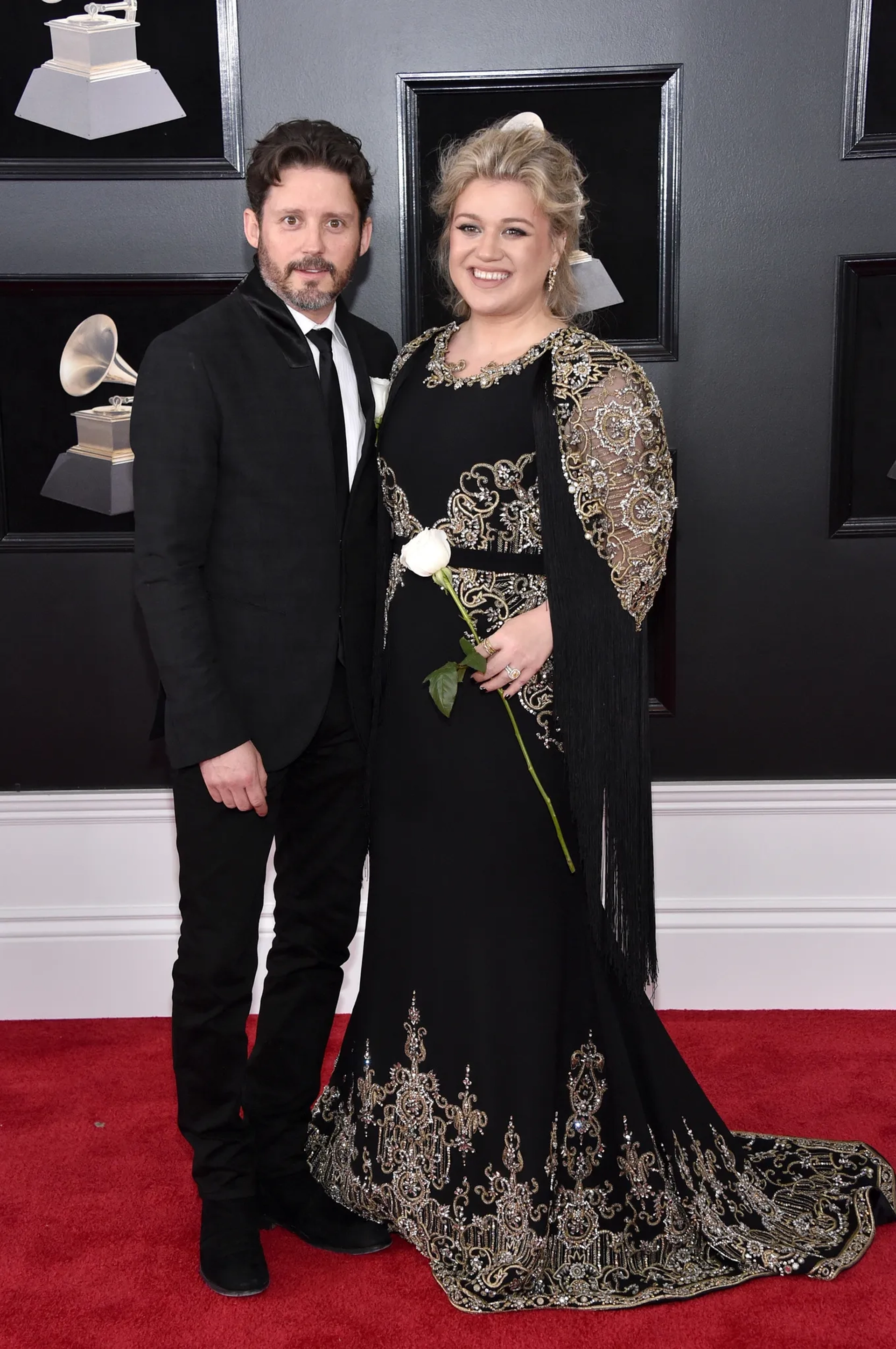 Kelly Clarkson and Brandon Blackstock at an event for The 60th Annual Grammy Awards (2018)