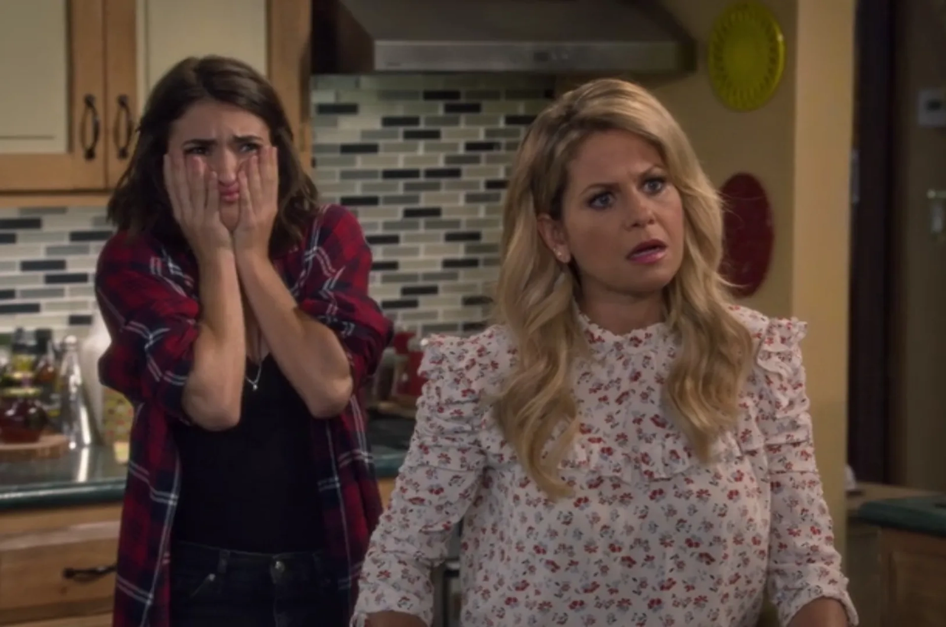 Candace Cameron Bure and Soni Bringas in Fuller House (2016)