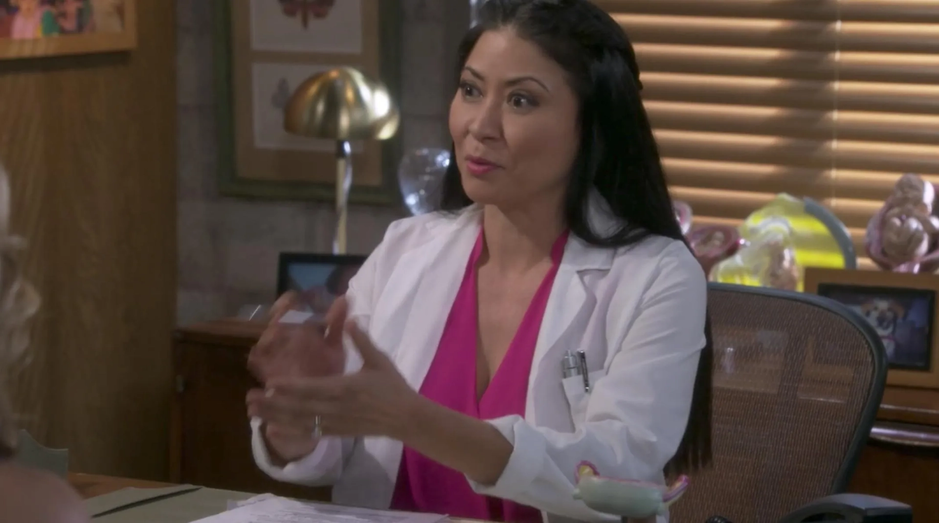 Anzu Lawson as Dr. Chung in Season 3 of Fuller House