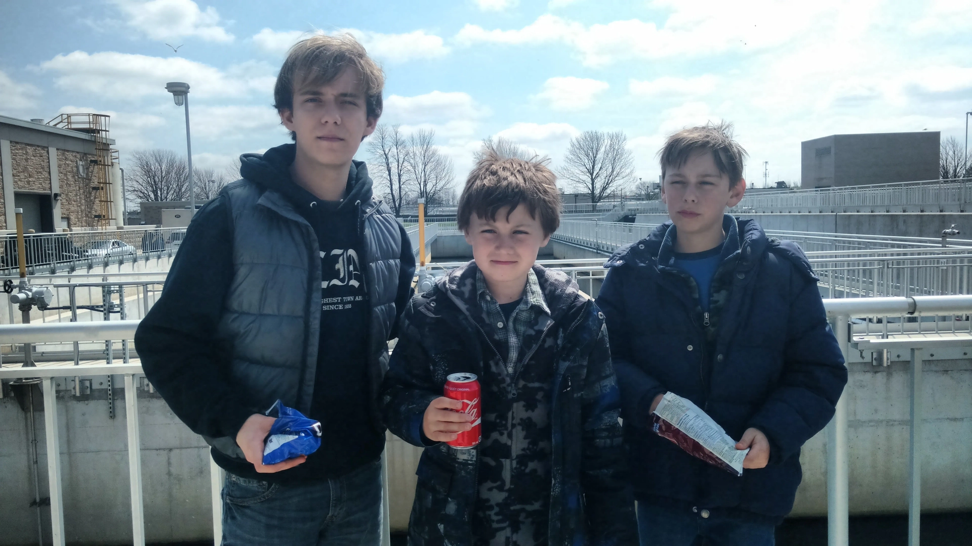 The Mays brothers on location in Hamilton, ON for "Flint"