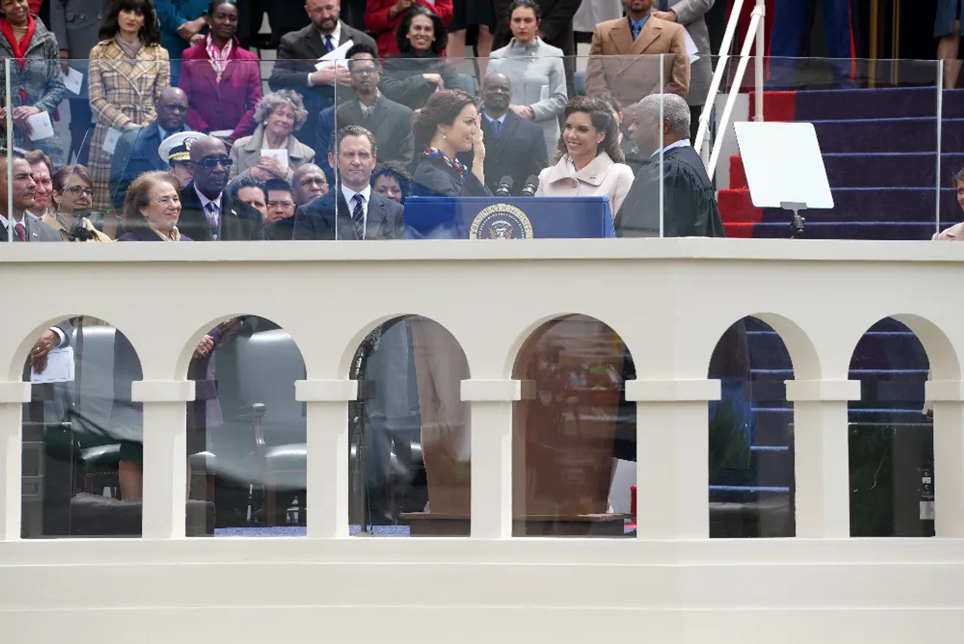 Tony Goldwyn, Jesse D. Goins, Tessie Santiago, and Bellamy Young in Scandal (2012)