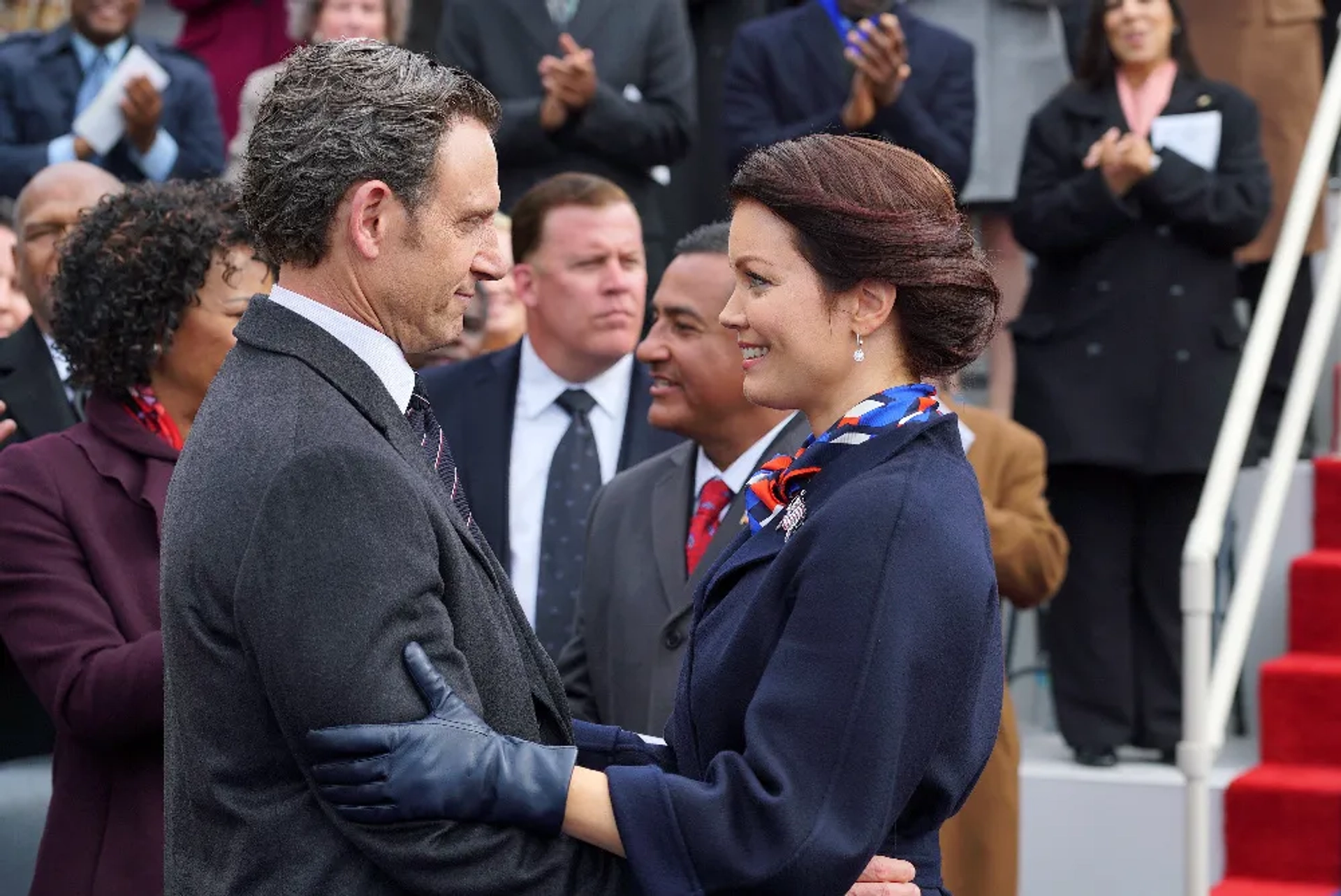 Tony Goldwyn and Bellamy Young in Scandal (2012)