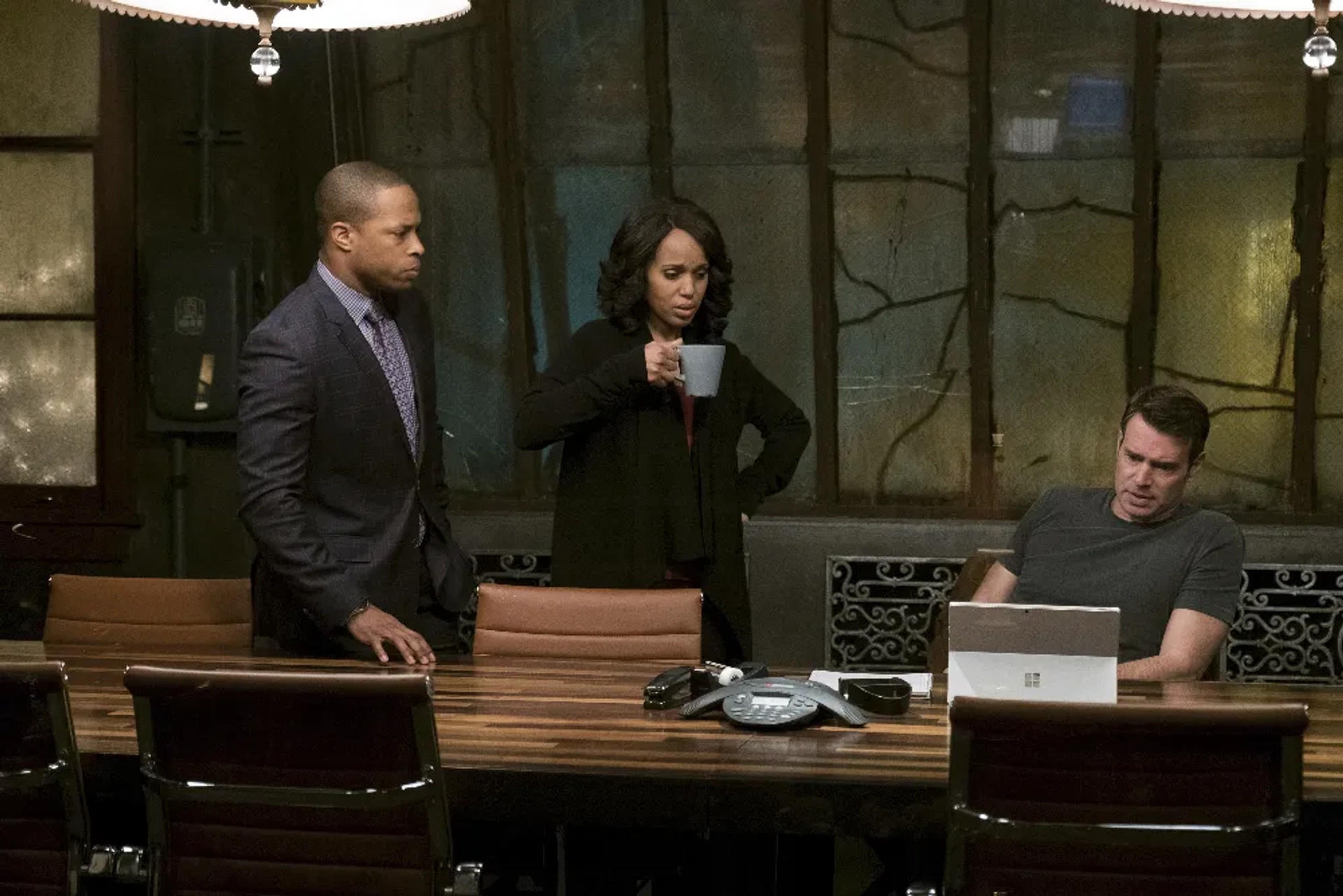 Scott Foley, Kerry Washington, and Cornelius Smith Jr. in Scandal (2012)