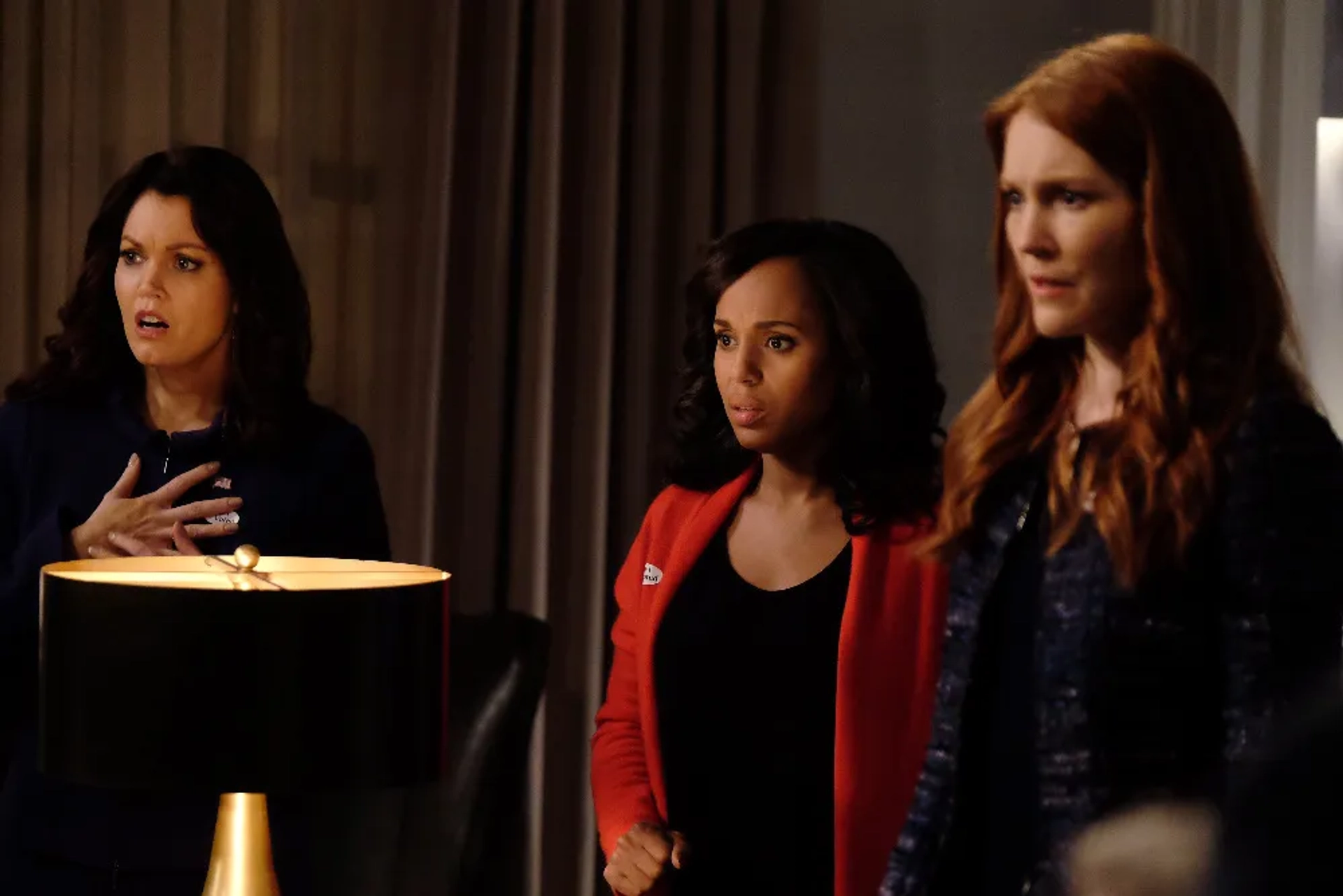 Kerry Washington, Bellamy Young, and Darby Stanchfield in Scandal (2012)