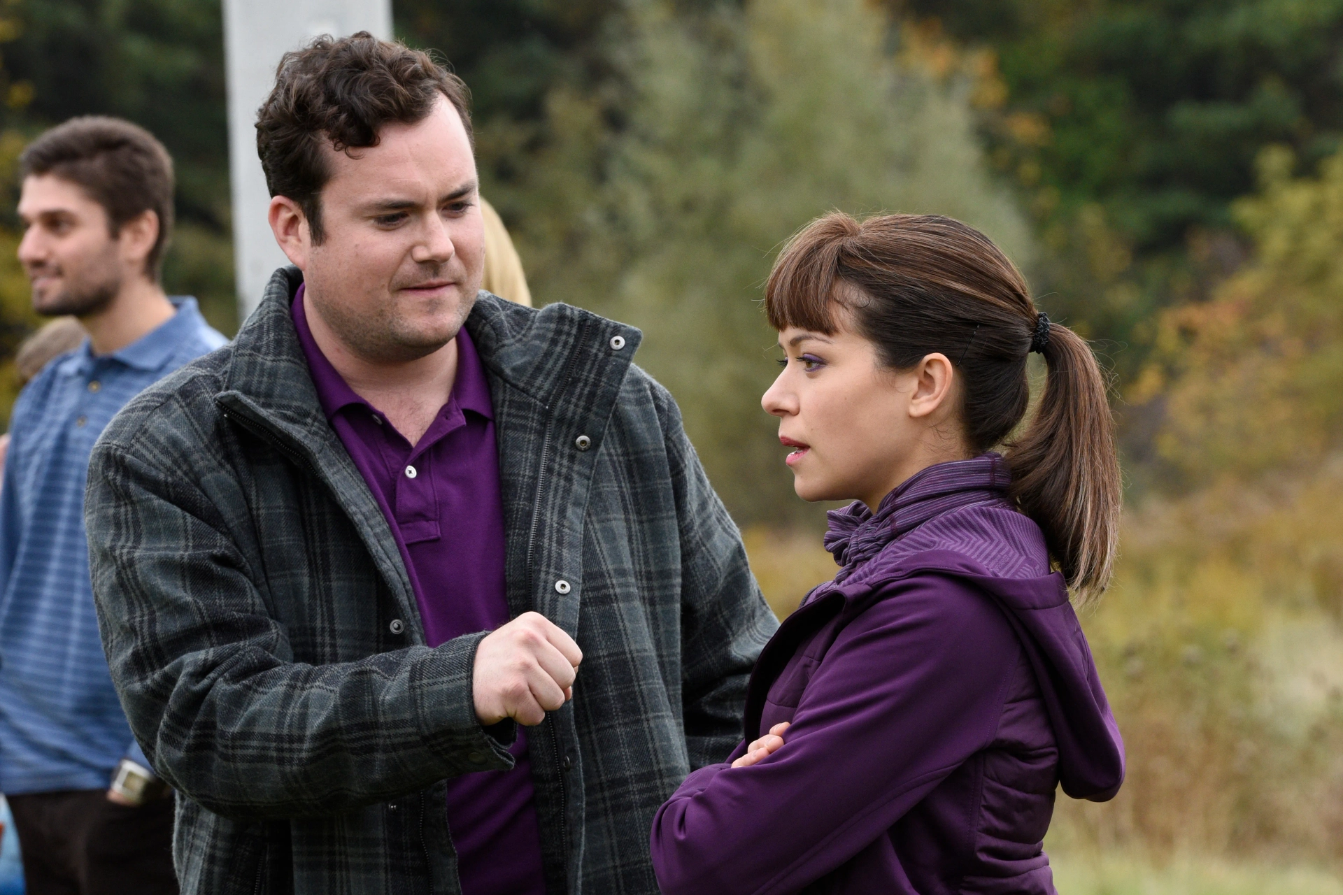 Tatiana Maslany and Kristian Bruun in Orphan Black (2013)