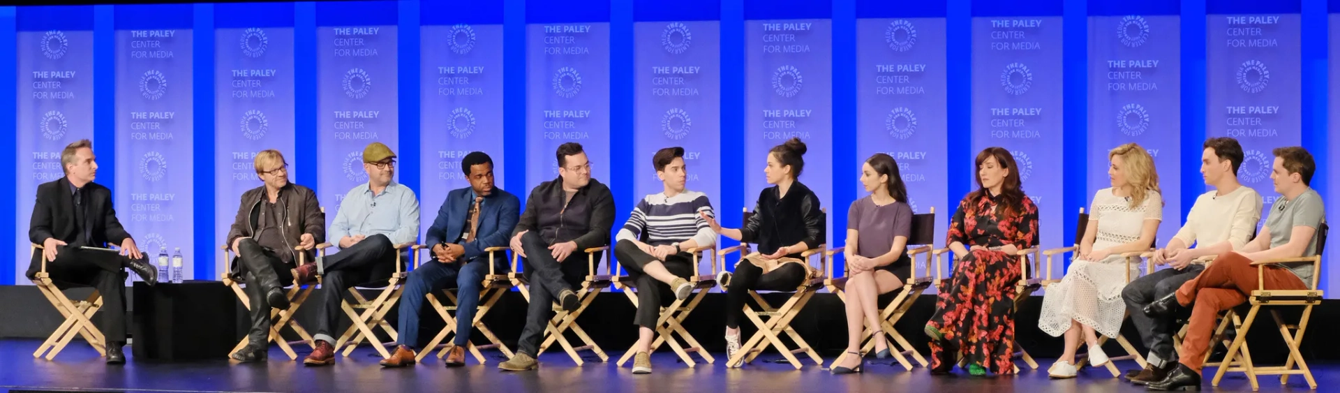 John Fawcett, Kevin Hanchard, Maria Doyle Kennedy, Graeme Manson, Tatiana Maslany, Kristian Bruun, Ari Millen, Jordan Gavaris, Evelyne Brochu, Kathryn Alexandre, Michael Schneider, and Josh Vokey at an event for Orphan Black (2013)