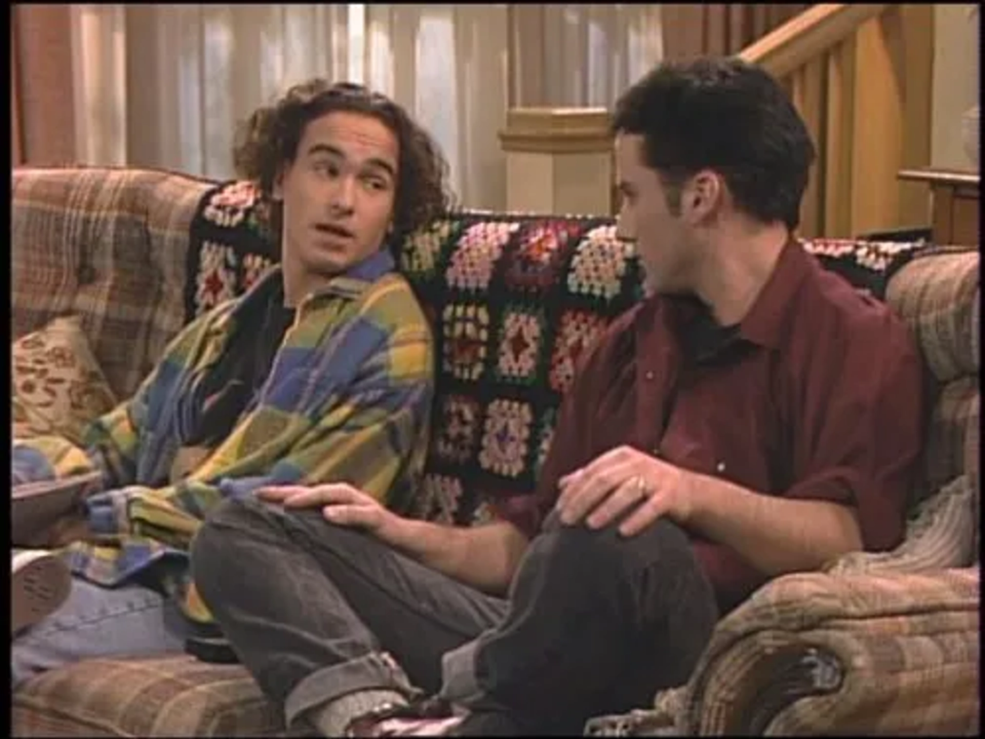 Johnny Galecki and Glenn Quinn in Roseanne (1988)