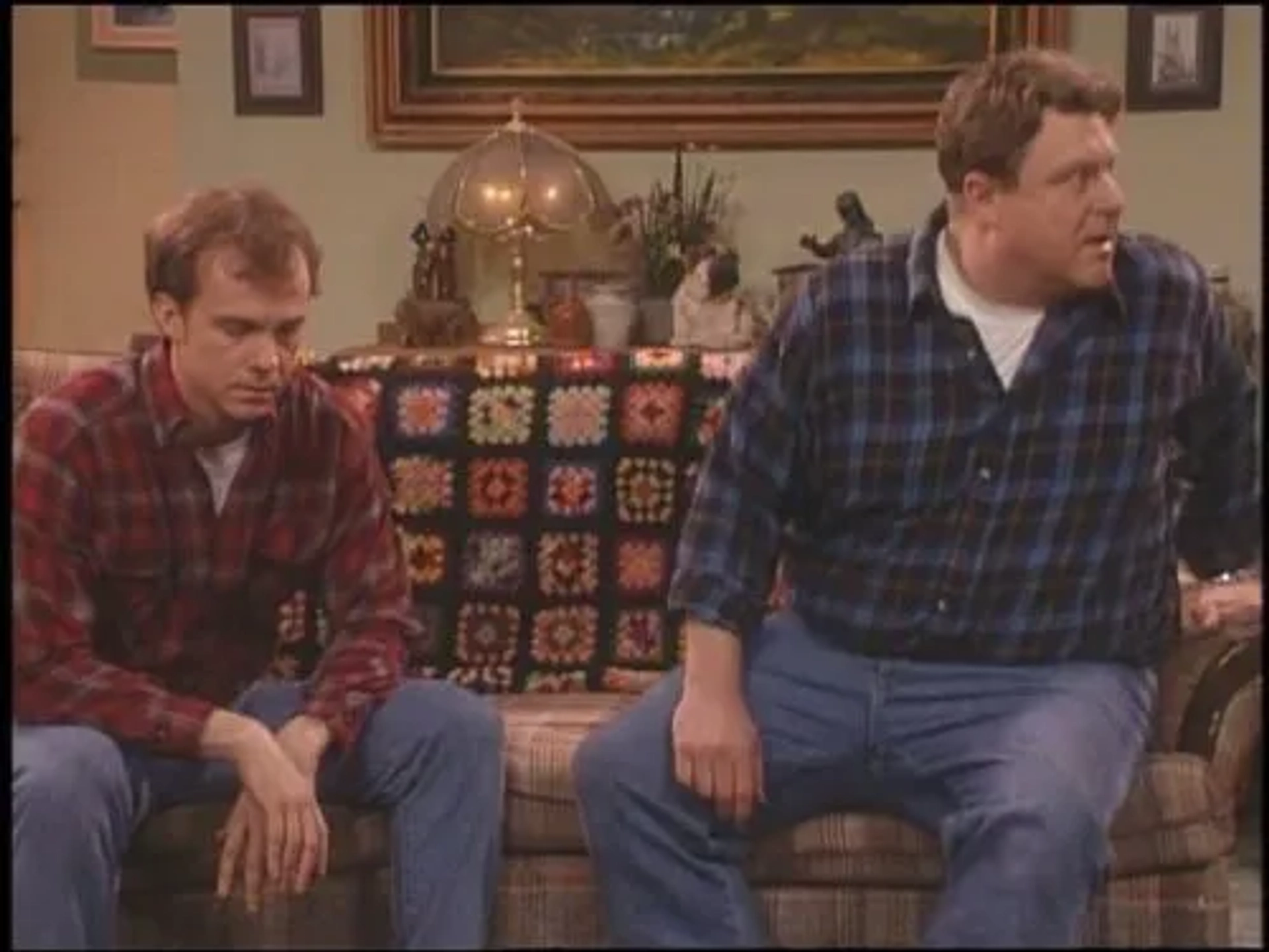 John Goodman and Michael O'Keefe in Roseanne (1988)