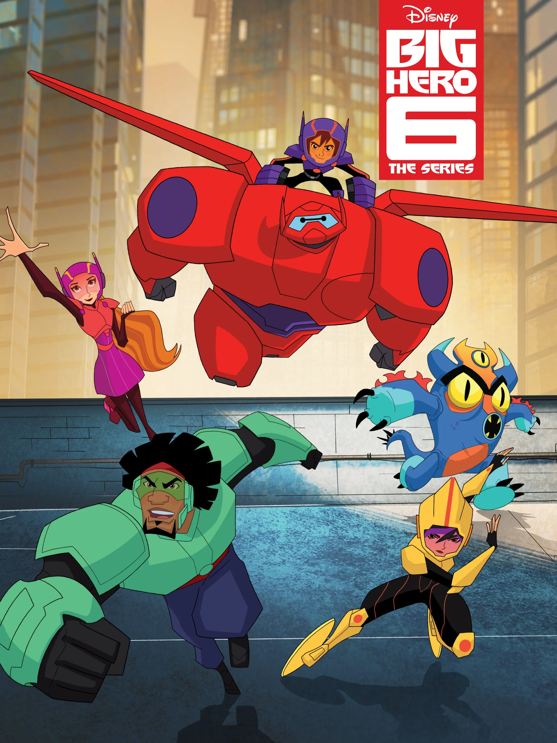 Scott Adsit, Khary Payton, Genesis Rodriguez, Jamie Chung, Ryan Potter, and Brooks Wheelan in Big Hero 6: The Series (2017)