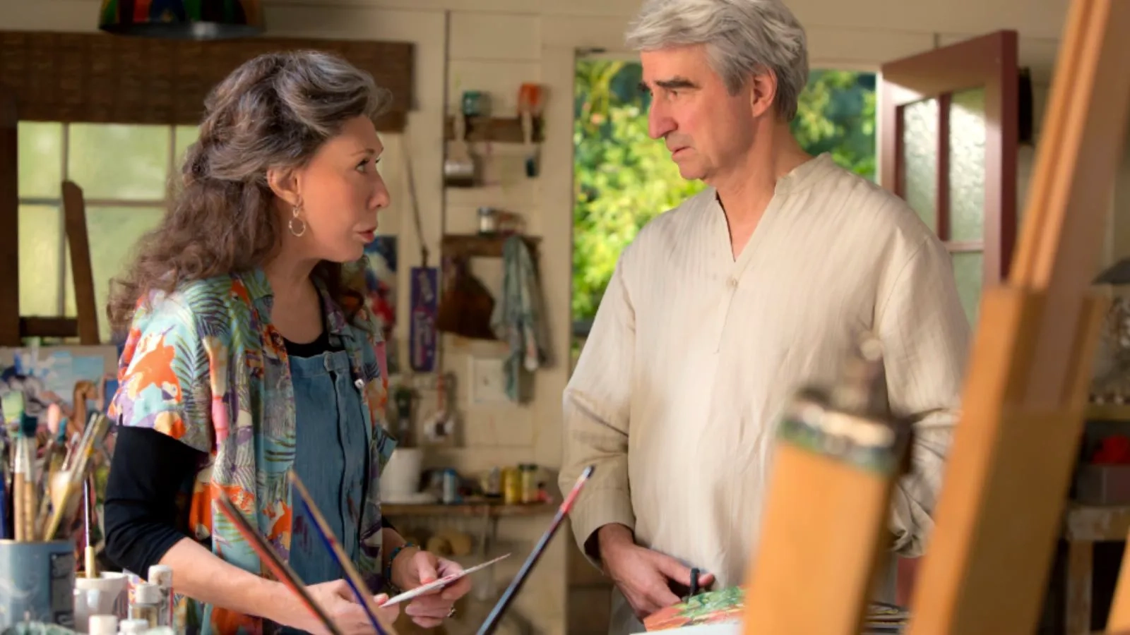 Sam Waterston and Lily Tomlin in Grace and Frankie (2015)