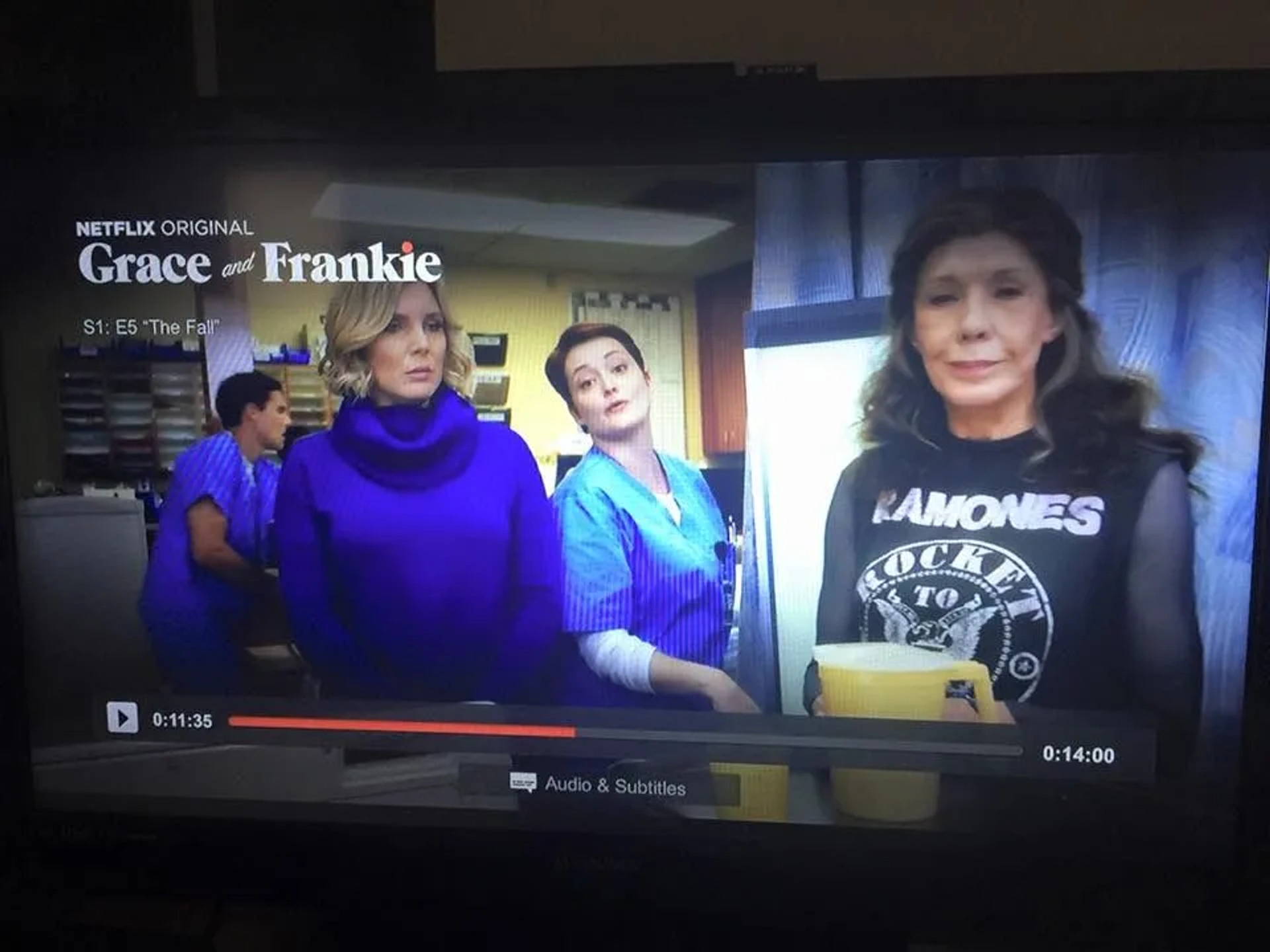 Lily Tomlin, June Diane Raphael, and Mandy McMillian in Grace and Frankie (2015)